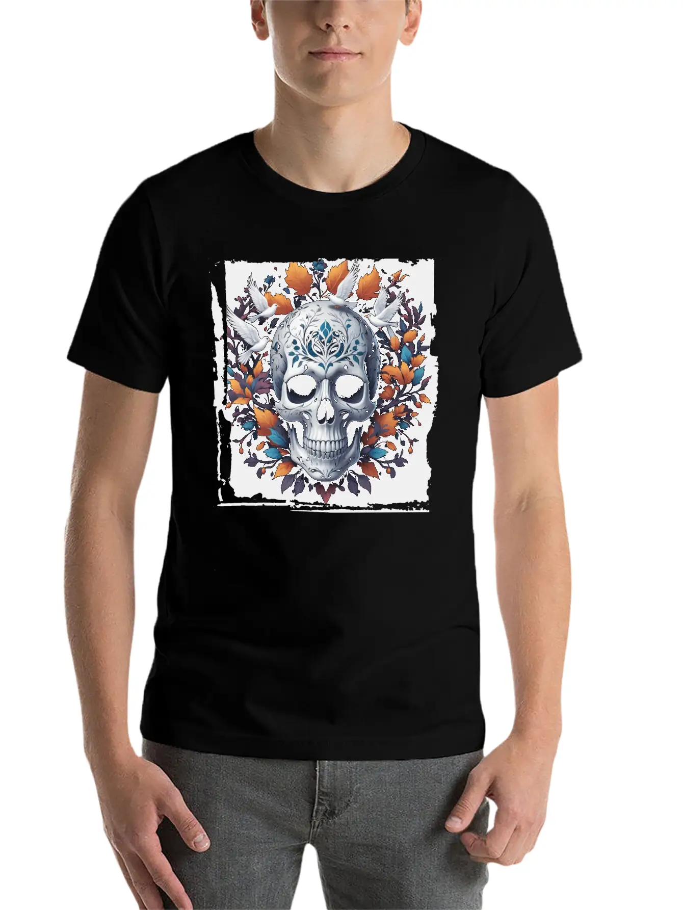 Skull For Women Men Skeleton Gothic Graphic Funny Timeless Short Sleeve Tee – Comfy And Minimalist Design