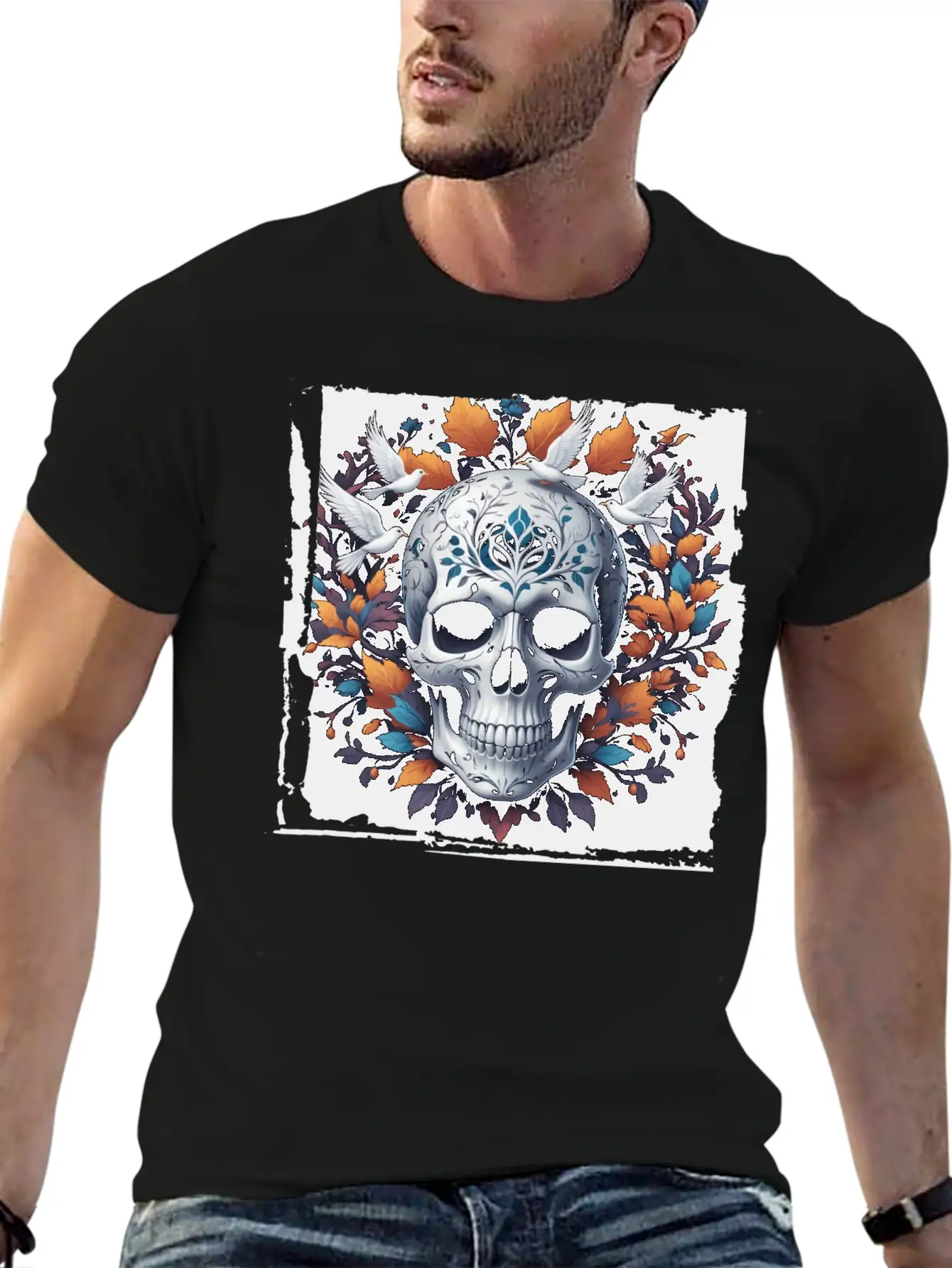 Skull For Women Men Skeleton Gothic Graphic Funny Timeless Short Sleeve Tee – Comfy And Minimalist Design
