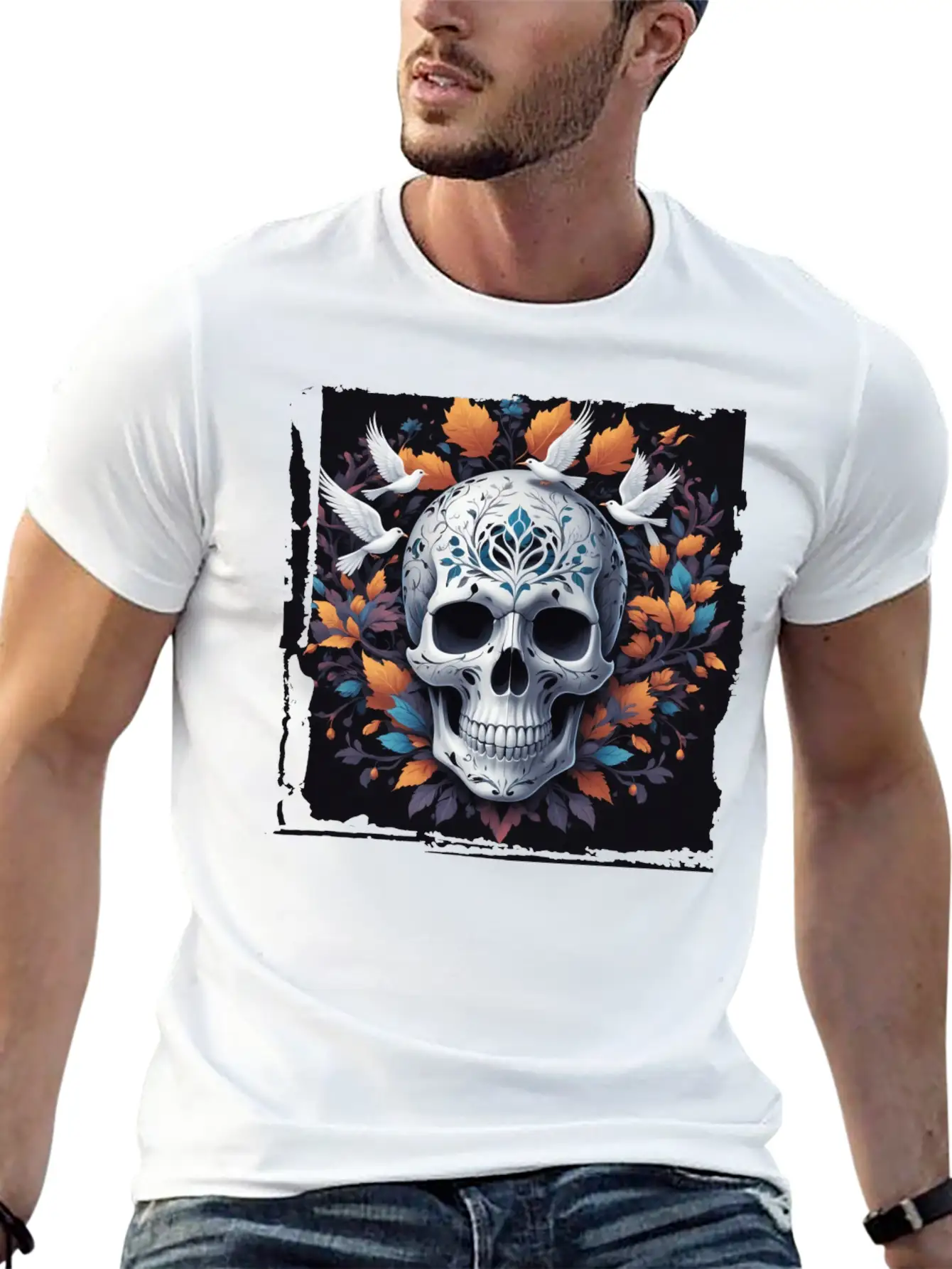 Skull For Women Men Skeleton Gothic Graphic Funny Timeless Short Sleeve Tee – Comfy And Minimalist Design