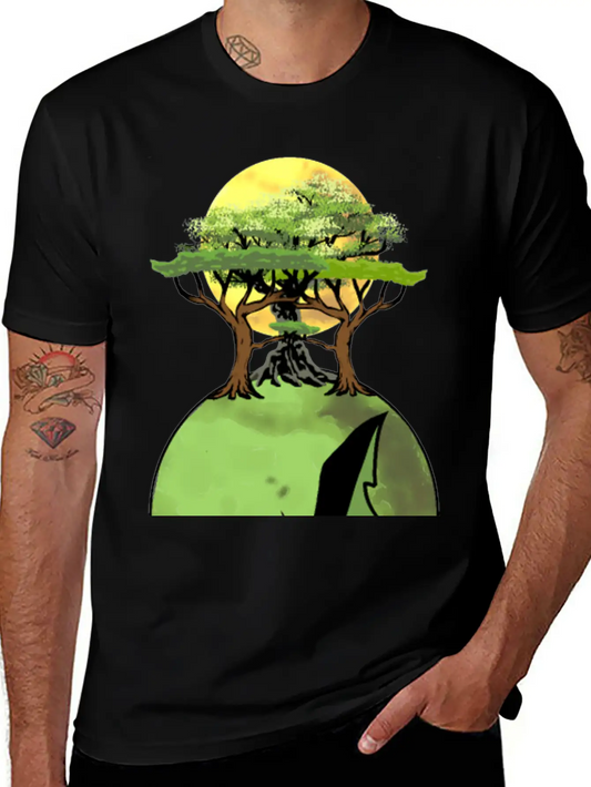 Skull Mother Earth Rainforst Co2 Climate Flora Stylish Everyday T-Shirt – Unisex Basic Cotton Tee