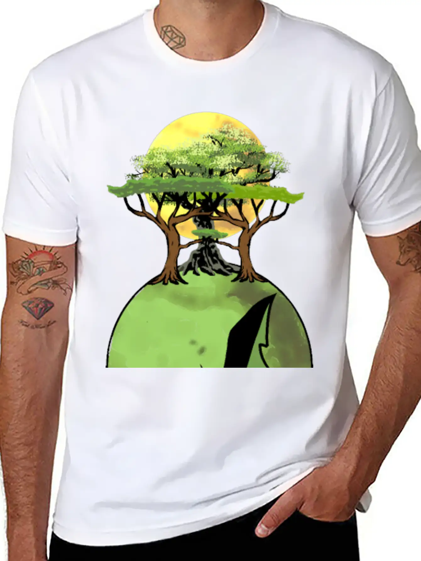 Skull Mother Earth Rainforst Co2 Climate Flora Stylish Everyday T-Shirt – Unisex Basic Cotton Tee