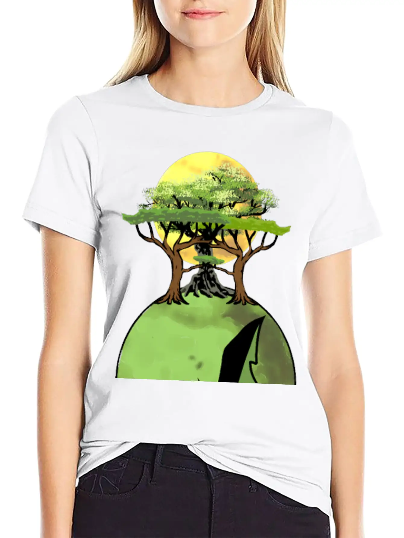 Skull Mother Earth Rainforst Co2 Climate Flora Stylish Everyday T-Shirt – Unisex Basic Cotton Tee