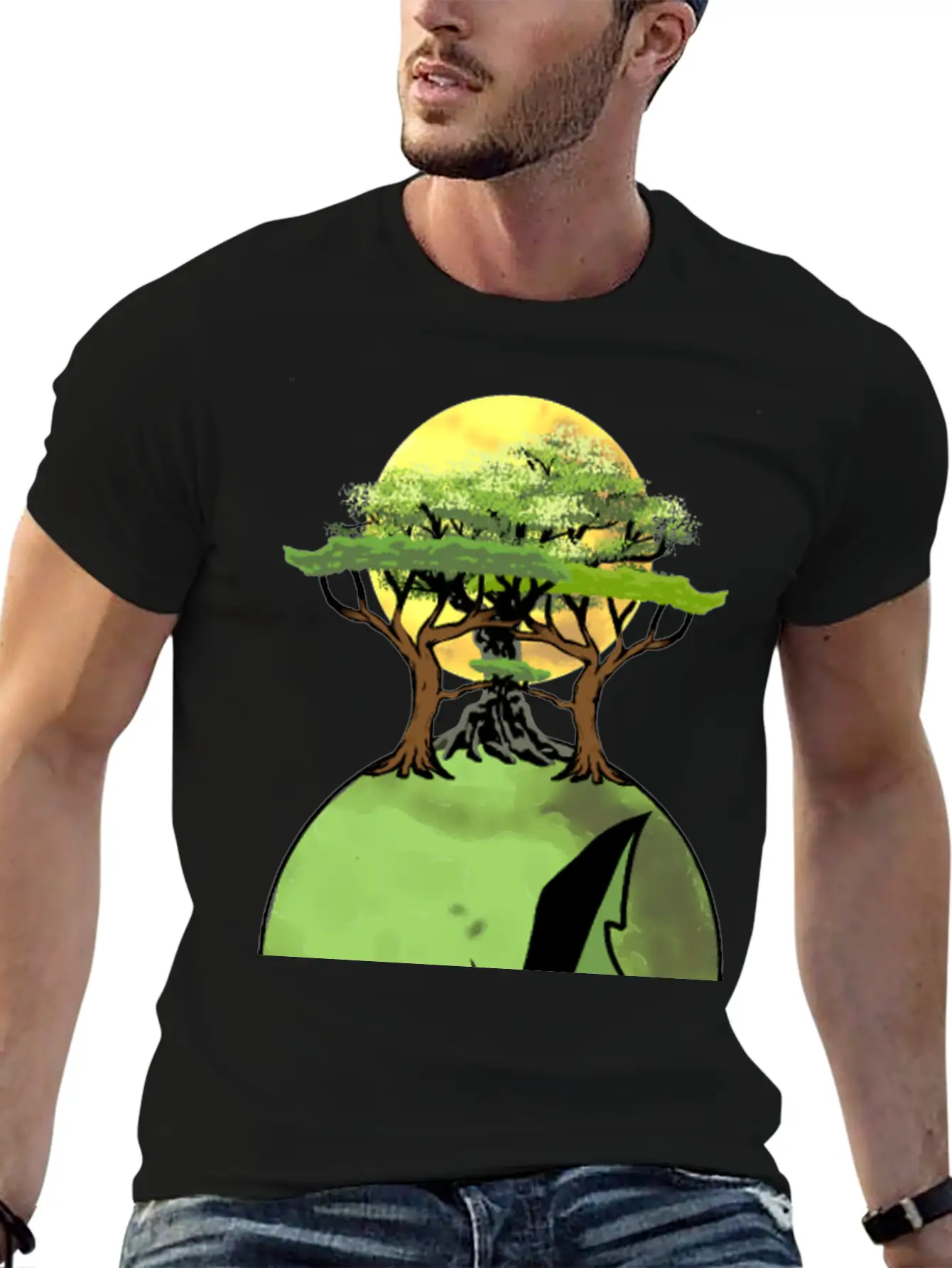 Skull Mother Earth Rainforst Co2 Climate Flora Stylish Everyday T-Shirt – Unisex Basic Cotton Tee