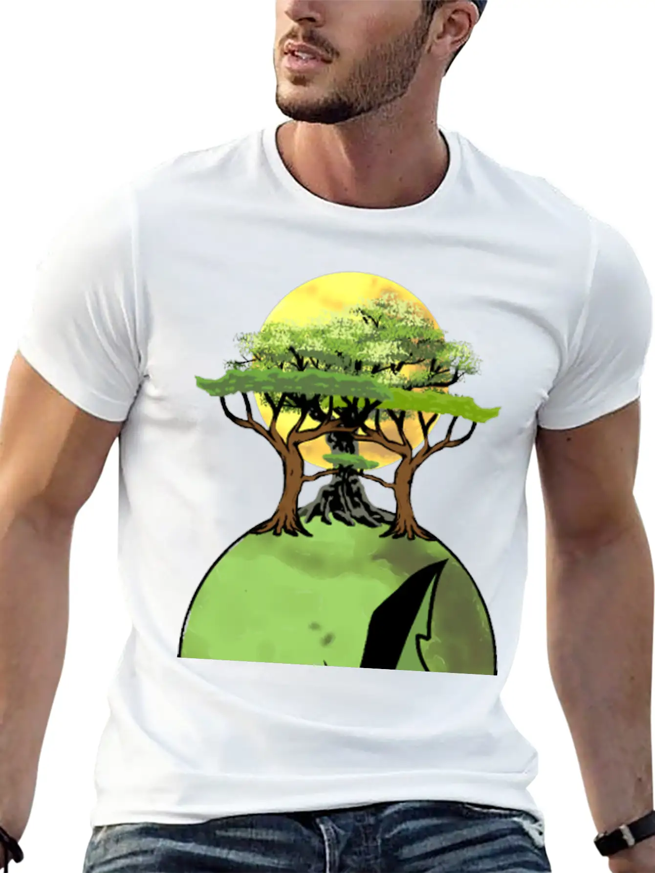 Skull Mother Earth Rainforst Co2 Climate Flora Stylish Everyday T-Shirt – Unisex Basic Cotton Tee