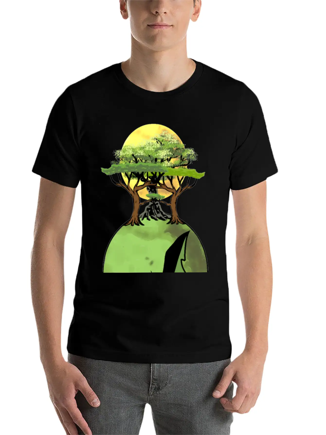 Skull Mother Earth Rainforst Co2 Climate Flora Stylish Everyday T-Shirt – Unisex Basic Cotton Tee