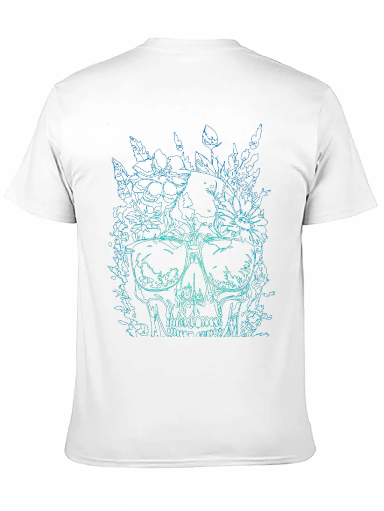 Skull Neon Green Stylish Everyday T-Shirt – Unisex Basic Cotton Tee
