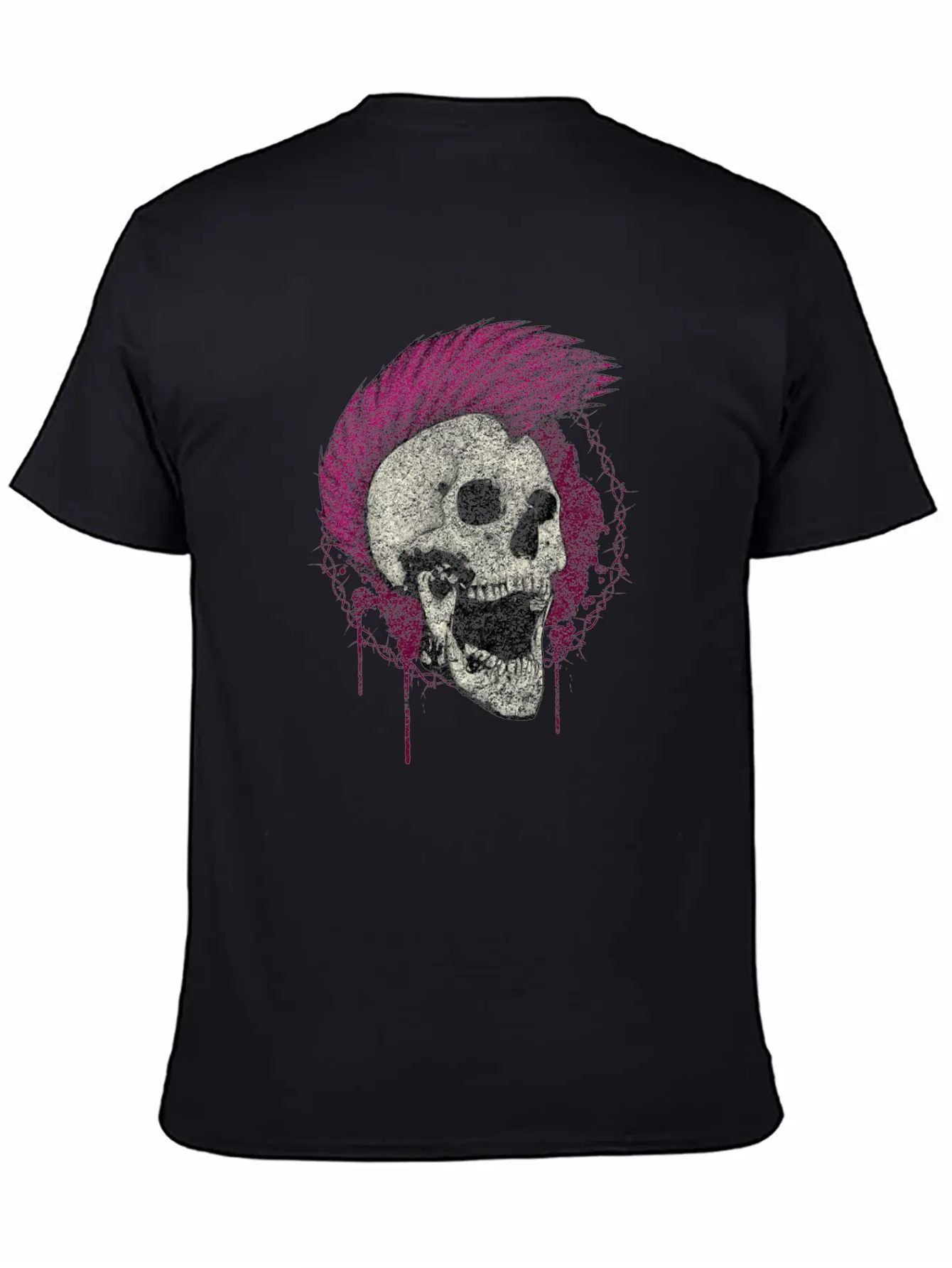 Skull Punk Rock Unisex Short Sleeve Soft Cotton T-Shirt – Casual Everyday Wear