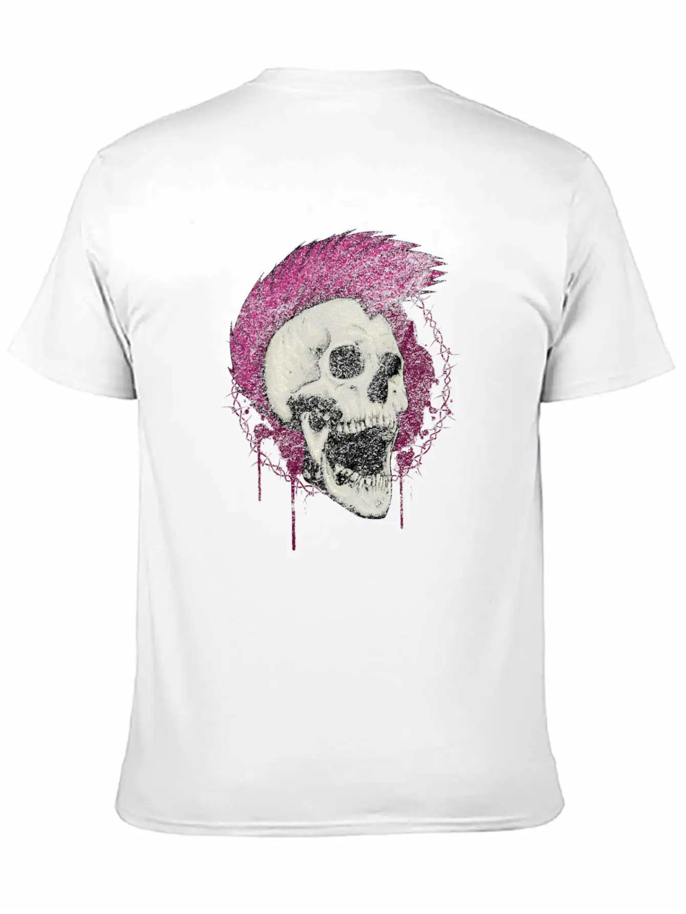 Skull Punk Rock Unisex Short Sleeve Soft Cotton T-Shirt – Casual Everyday Wear