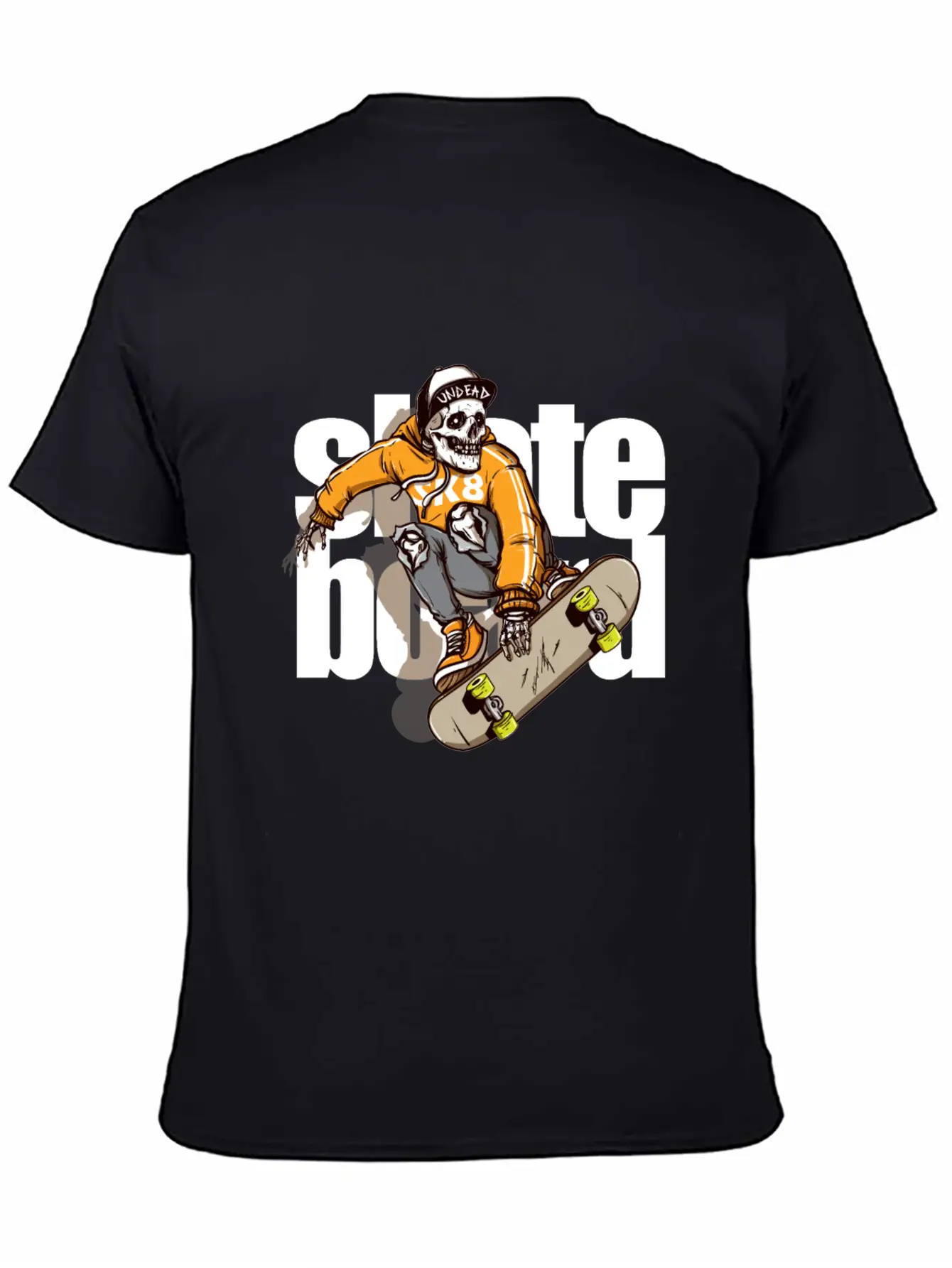 Skull Riding Skateboard 2 Essential Unisex Summer Tee – Soft Cotton Casual Fit