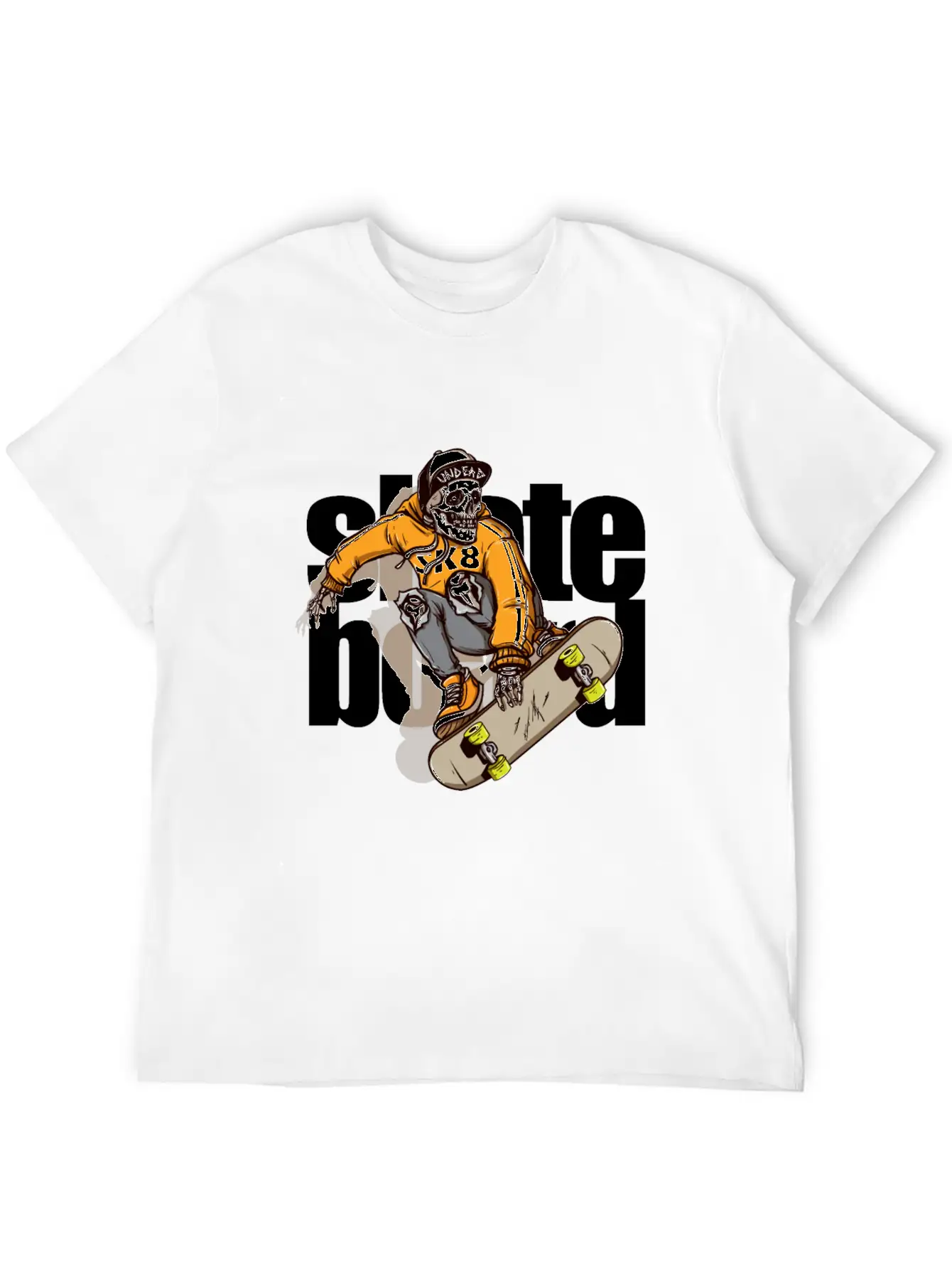 Skull Riding Skateboard 2 Essential Unisex Summer Tee – Soft Cotton Casual Fit