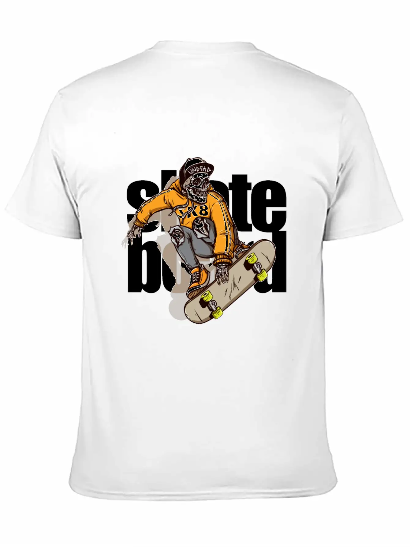 Skull Riding Skateboard 2 Essential Unisex Summer Tee – Soft Cotton Casual Fit
