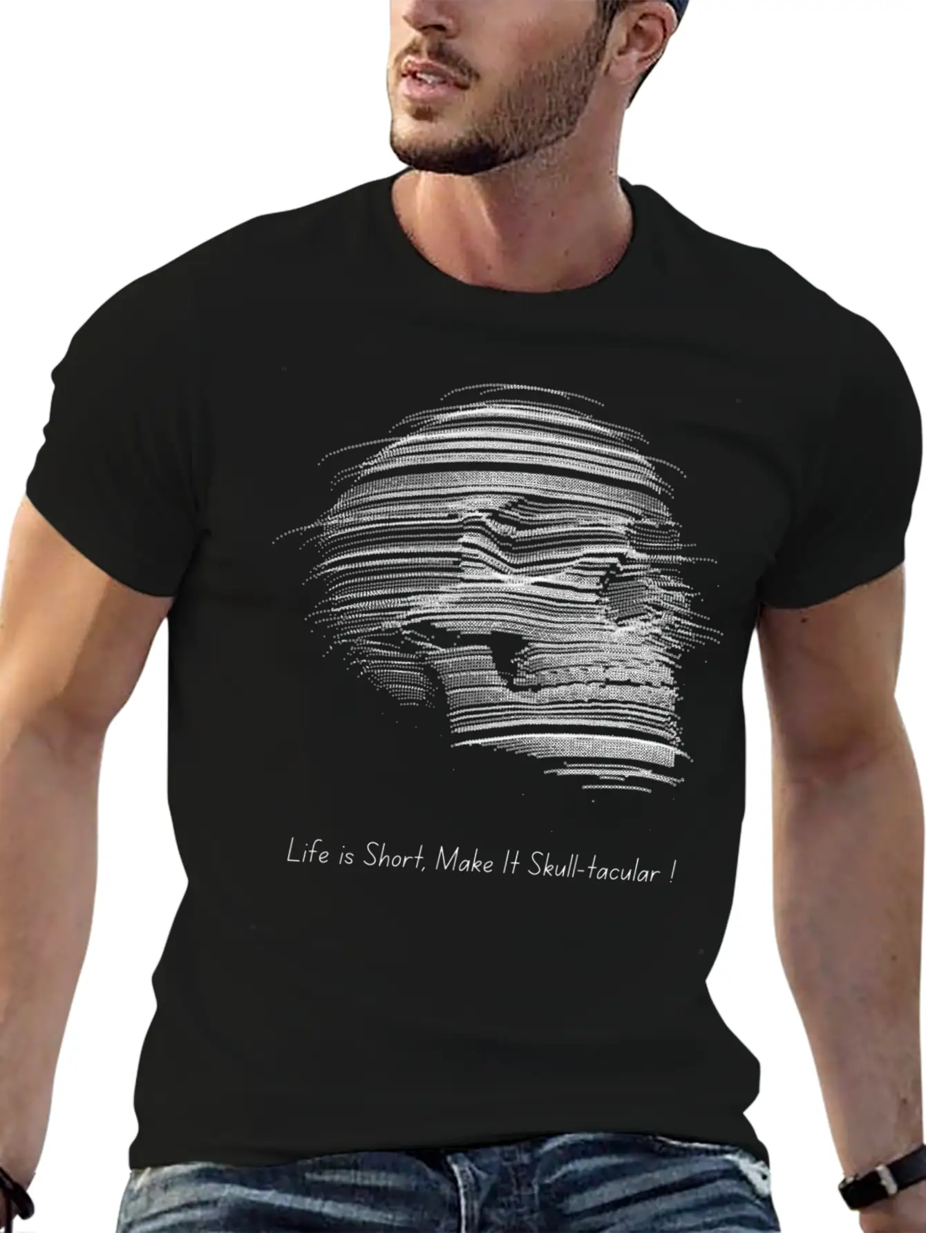 SKull T Shirt Unisex Short Sleeve Soft Cotton T-Shirt – Casual Everyday Wear
