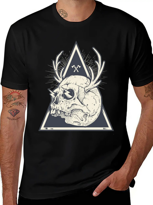 Skull Unisex Short Sleeve Soft Cotton T-Shirt – Casual Everyday Wear