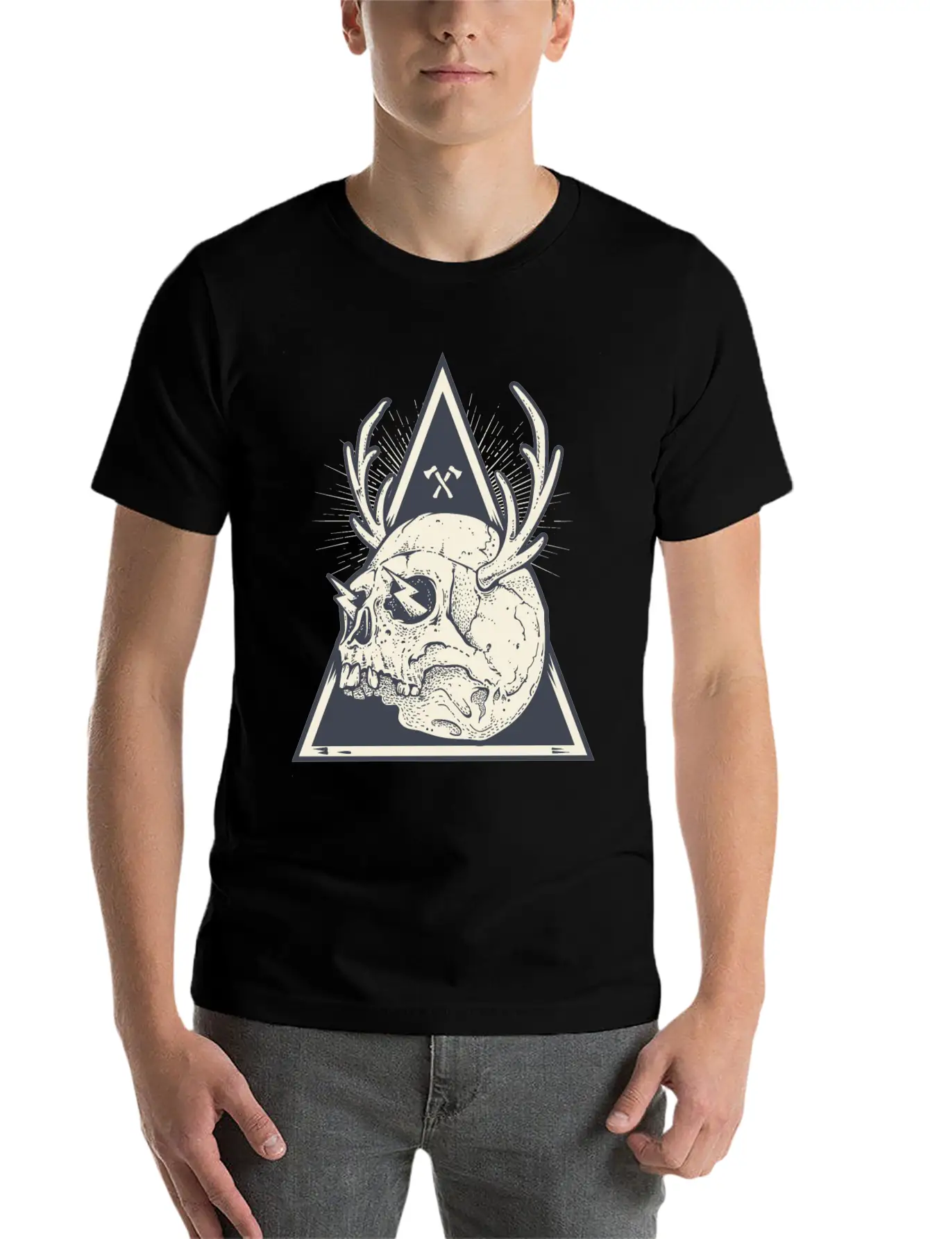 Skull Unisex Short Sleeve Soft Cotton T-Shirt – Casual Everyday Wear