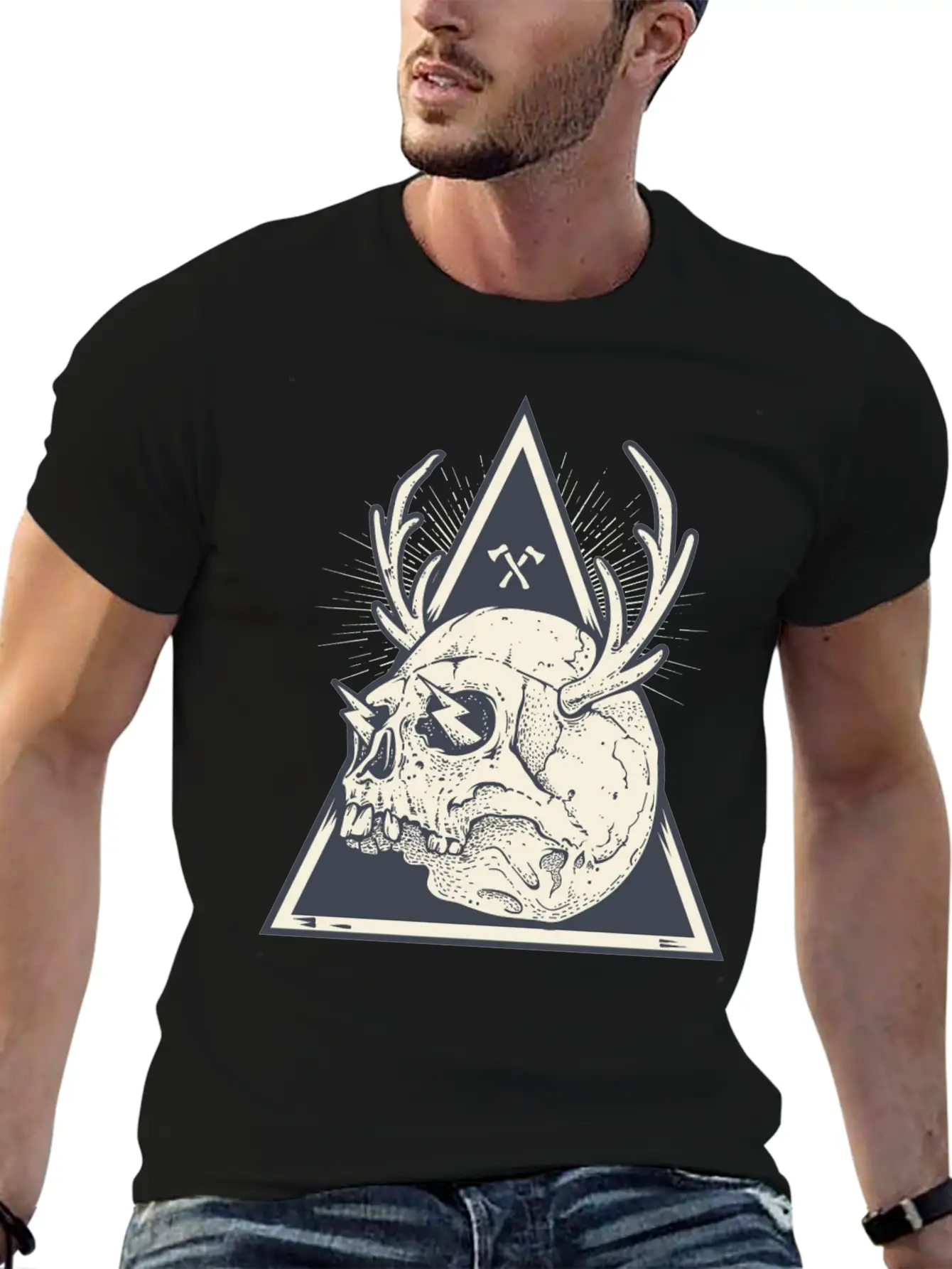 Skull Unisex Short Sleeve Soft Cotton T-Shirt – Casual Everyday Wear