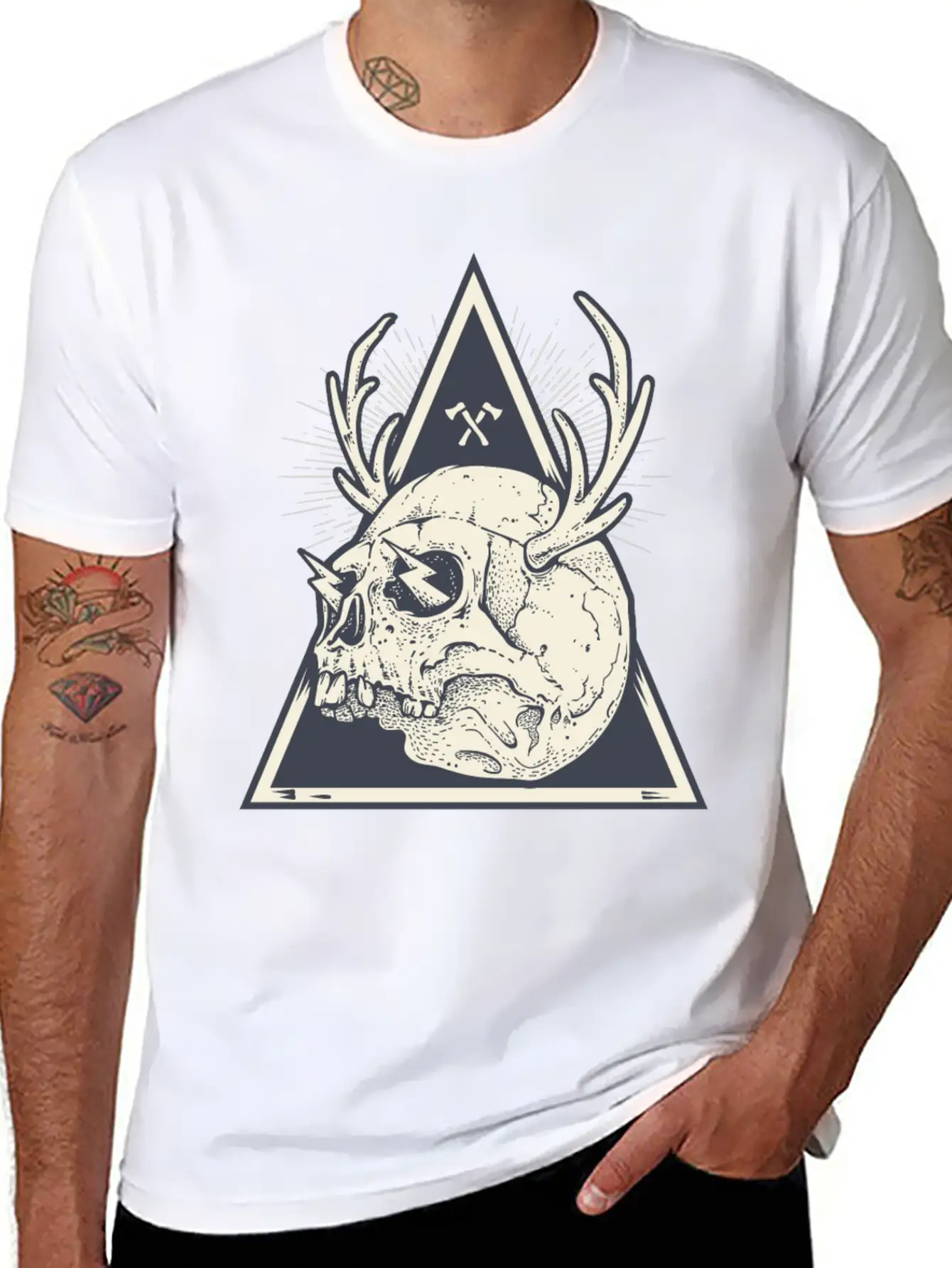 Skull Unisex Short Sleeve Soft Cotton T-Shirt – Casual Everyday Wear