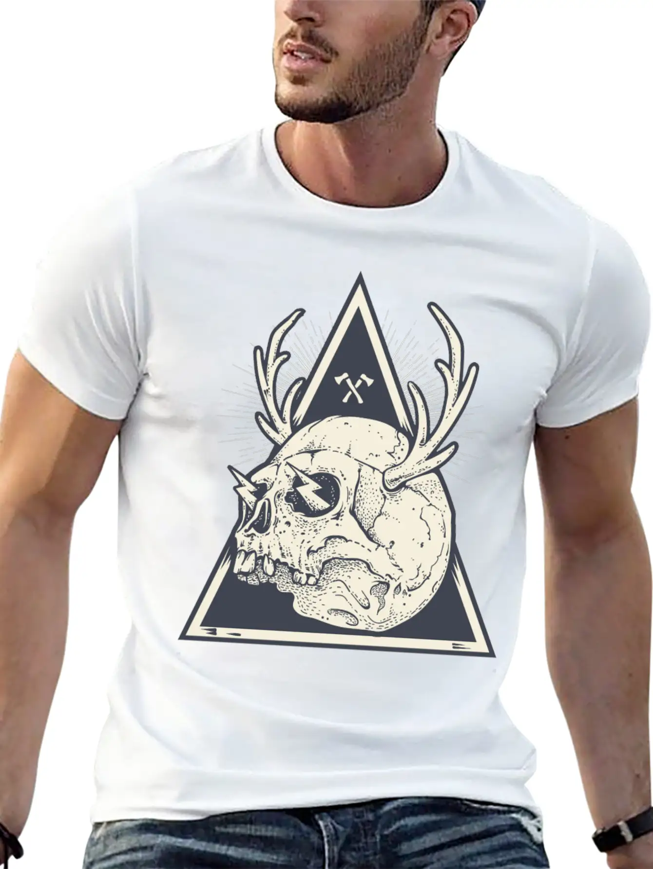 Skull Unisex Short Sleeve Soft Cotton T-Shirt – Casual Everyday Wear