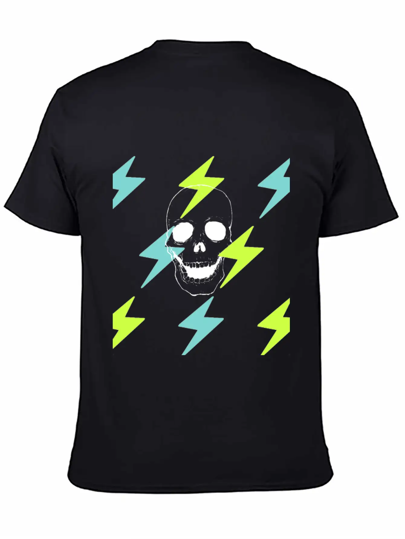 Skulls And Lightning Stylish Everyday T-Shirt – Unisex Basic Cotton Tee