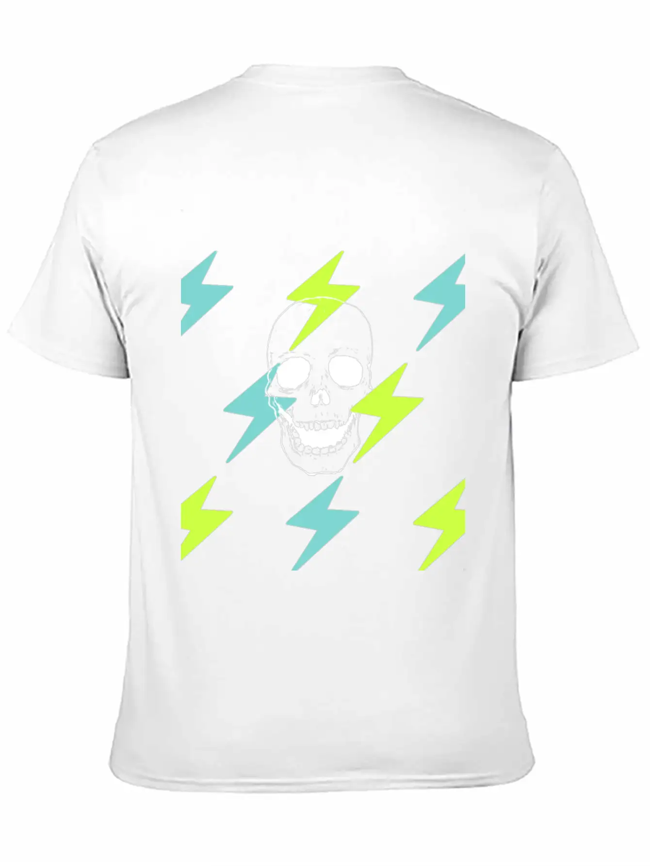 Skulls And Lightning Stylish Everyday T-Shirt – Unisex Basic Cotton Tee
