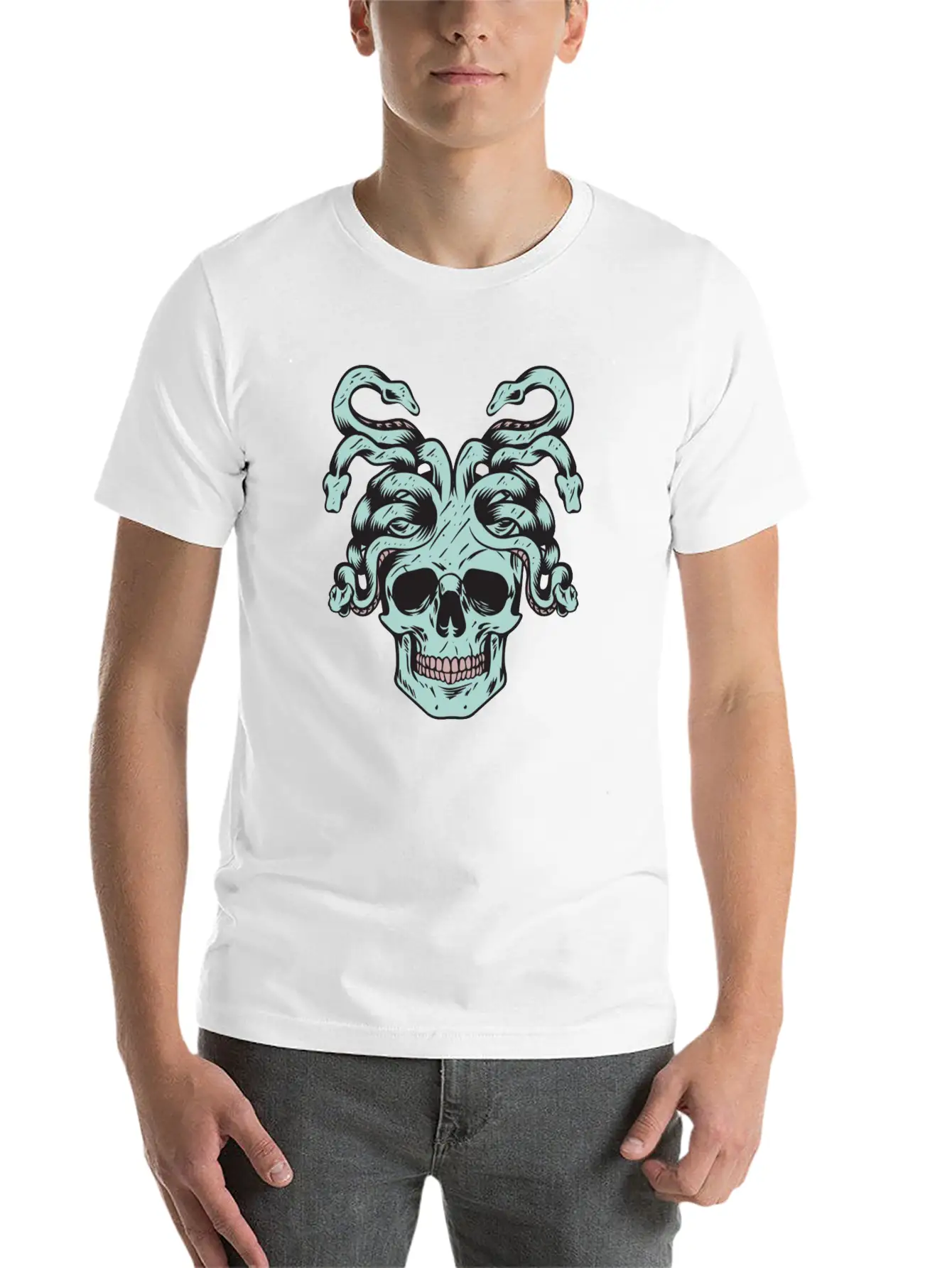 Skulls Character Comfortable Minimalist Graphic Tee – Summer Style Essential