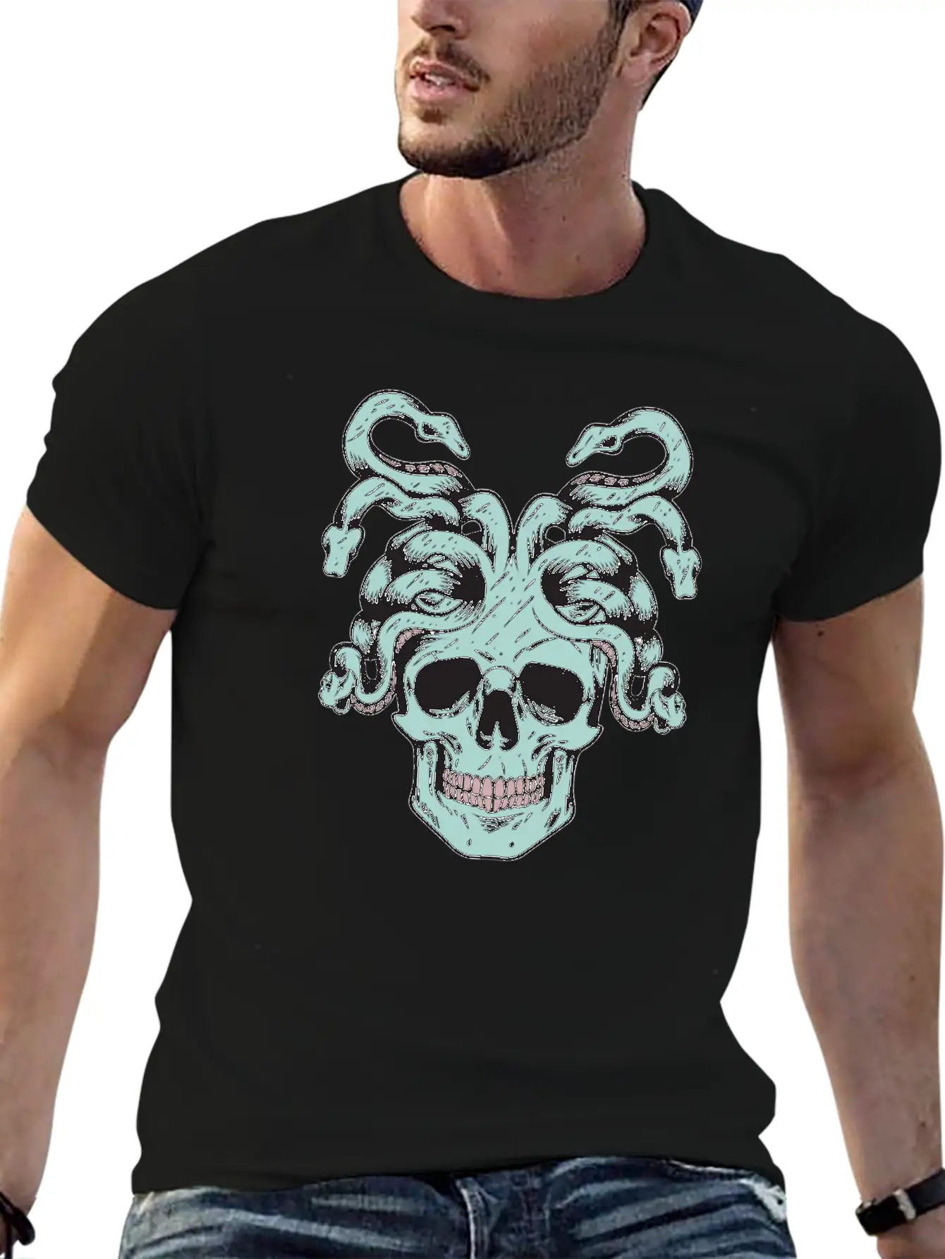 Skulls Character Comfortable Minimalist Graphic Tee – Summer Style Essential