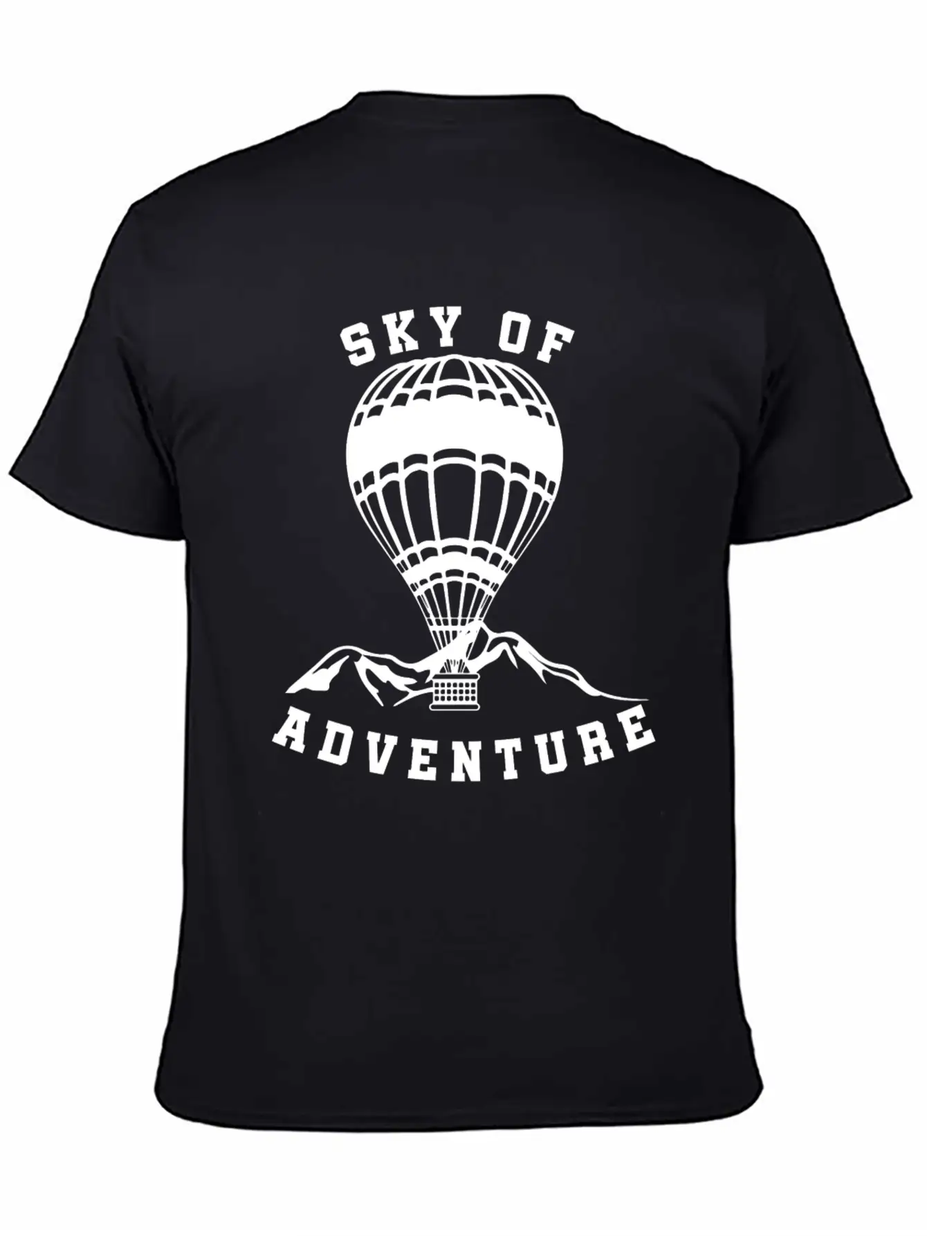 Sky Of Adventure Hot Air Balloon Unisex Short Sleeve Soft Cotton T-Shirt – Casual Everyday Wear