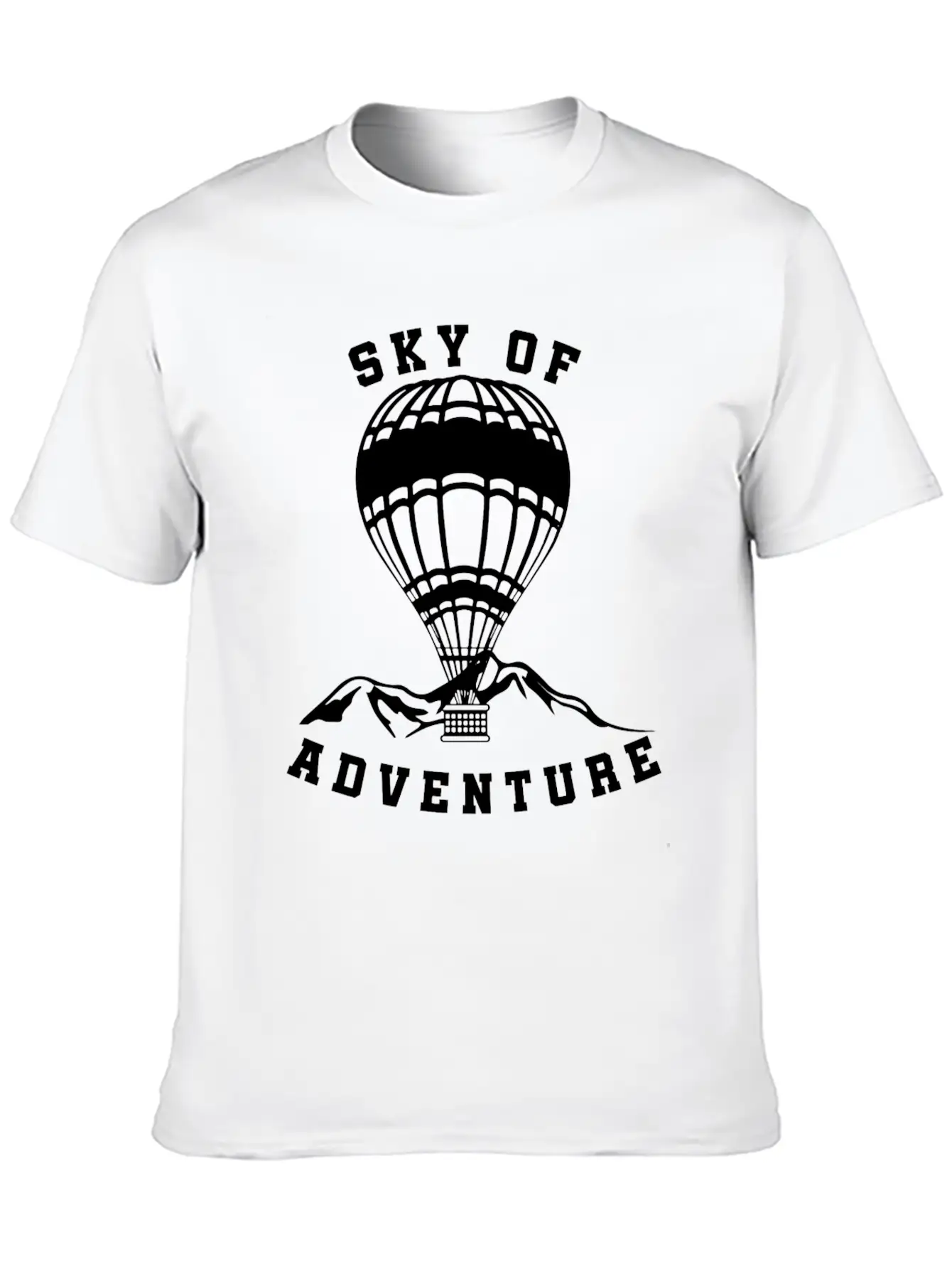 Sky Of Adventure Hot Air Balloon Unisex Short Sleeve Soft Cotton T-Shirt – Casual Everyday Wear