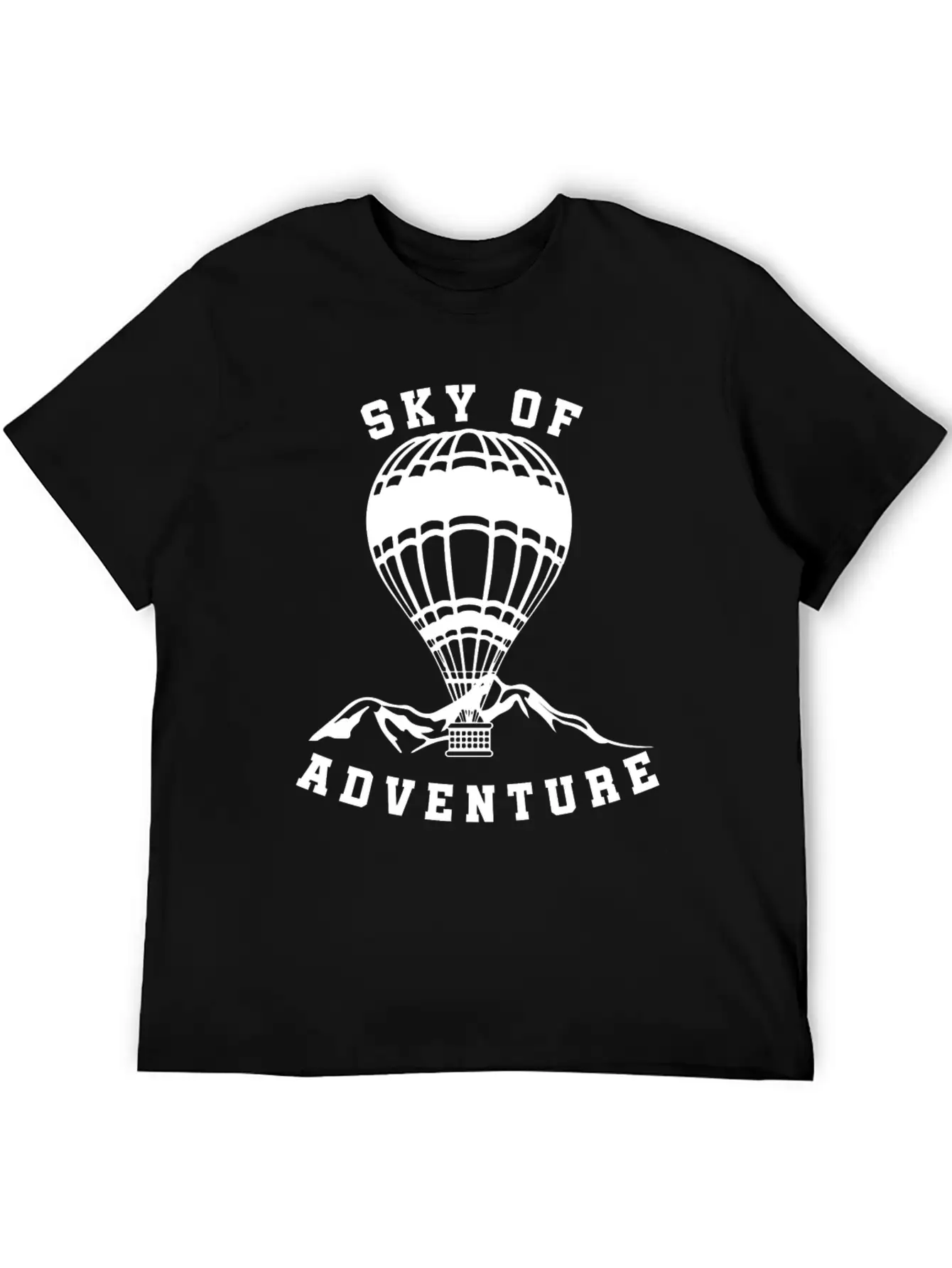Sky Of Adventure Hot Air Balloon Unisex Short Sleeve Soft Cotton T-Shirt – Casual Everyday Wear