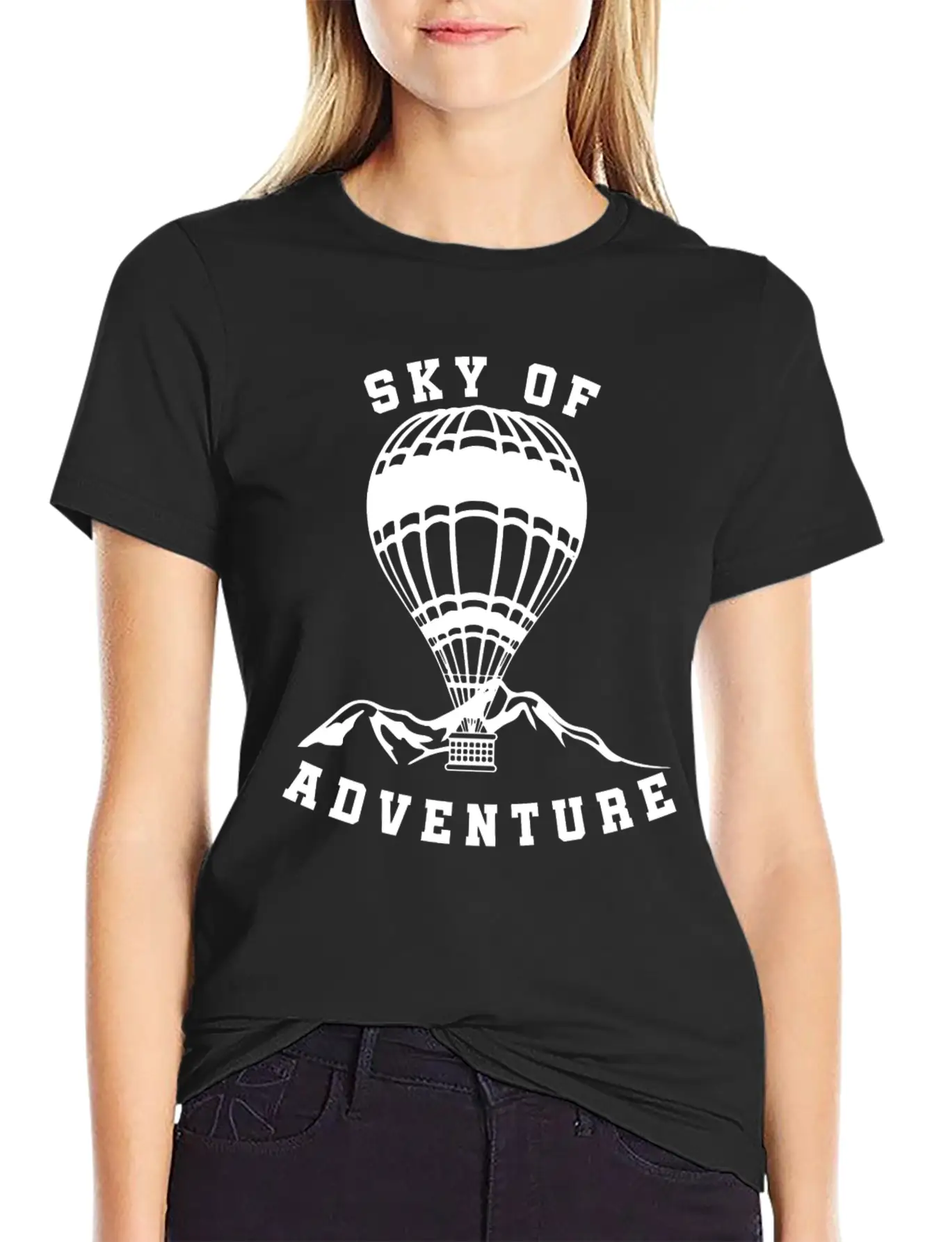 Sky Of Adventure Hot Air Balloon Unisex Short Sleeve Soft Cotton T-Shirt – Casual Everyday Wear