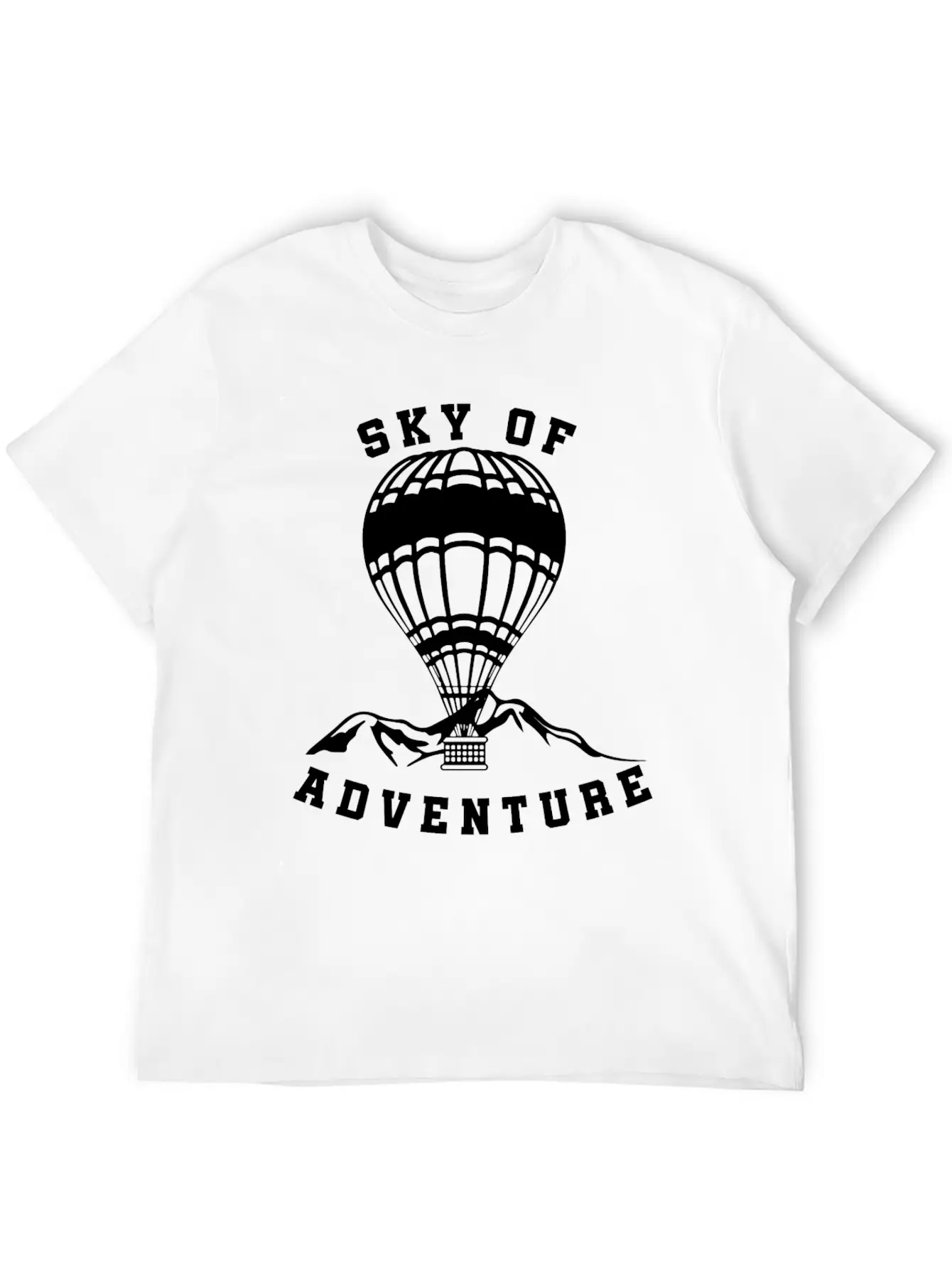 Sky Of Adventure Hot Air Balloon Unisex Short Sleeve Soft Cotton T-Shirt – Casual Everyday Wear