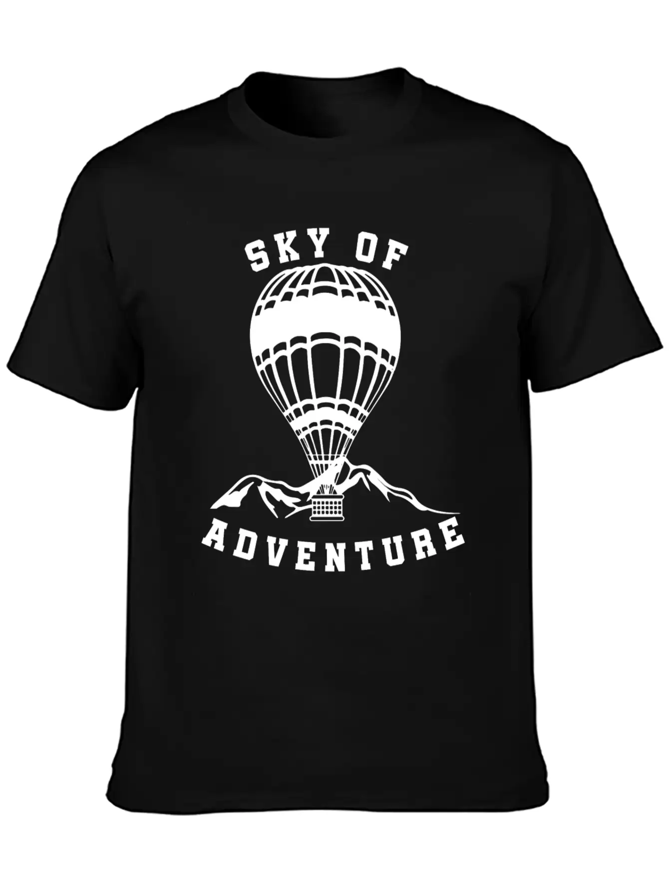 Sky Of Adventure Hot Air Balloon Unisex Short Sleeve Soft Cotton T-Shirt – Casual Everyday Wear