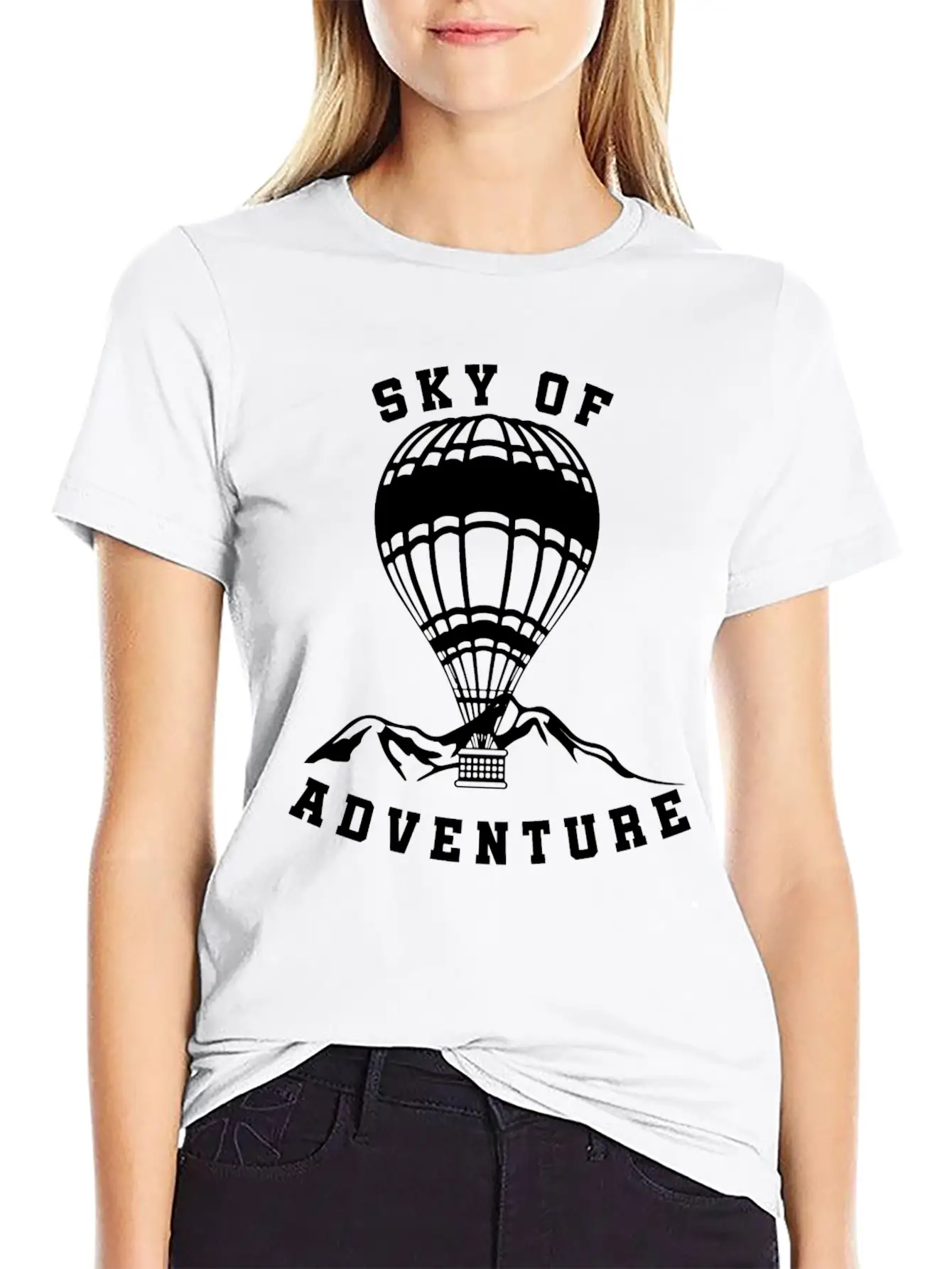Sky Of Adventure Hot Air Balloon Unisex Short Sleeve Soft Cotton T-Shirt – Casual Everyday Wear