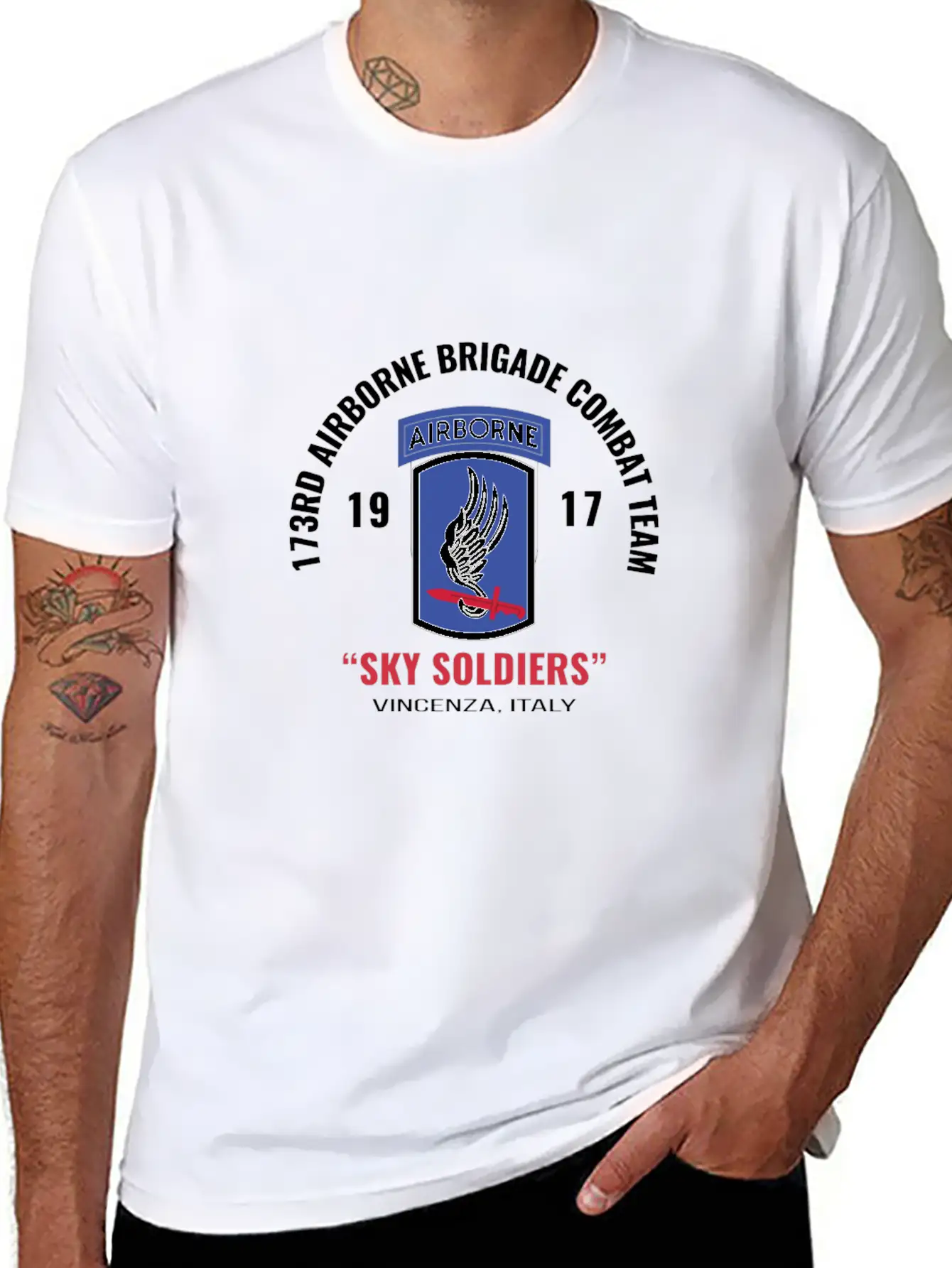 Sky Soldiers 173Rd Airborne Combat Team Unisex Casual T-Shirt – Clean Design For Daily Comfort