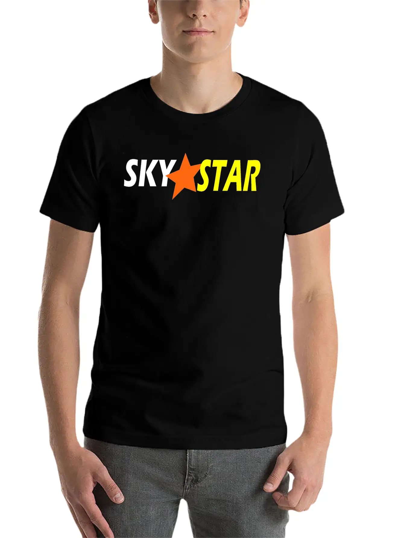 Sky Srat Design Unisex Short Sleeve Soft Cotton T-Shirt – Casual Everyday Wear