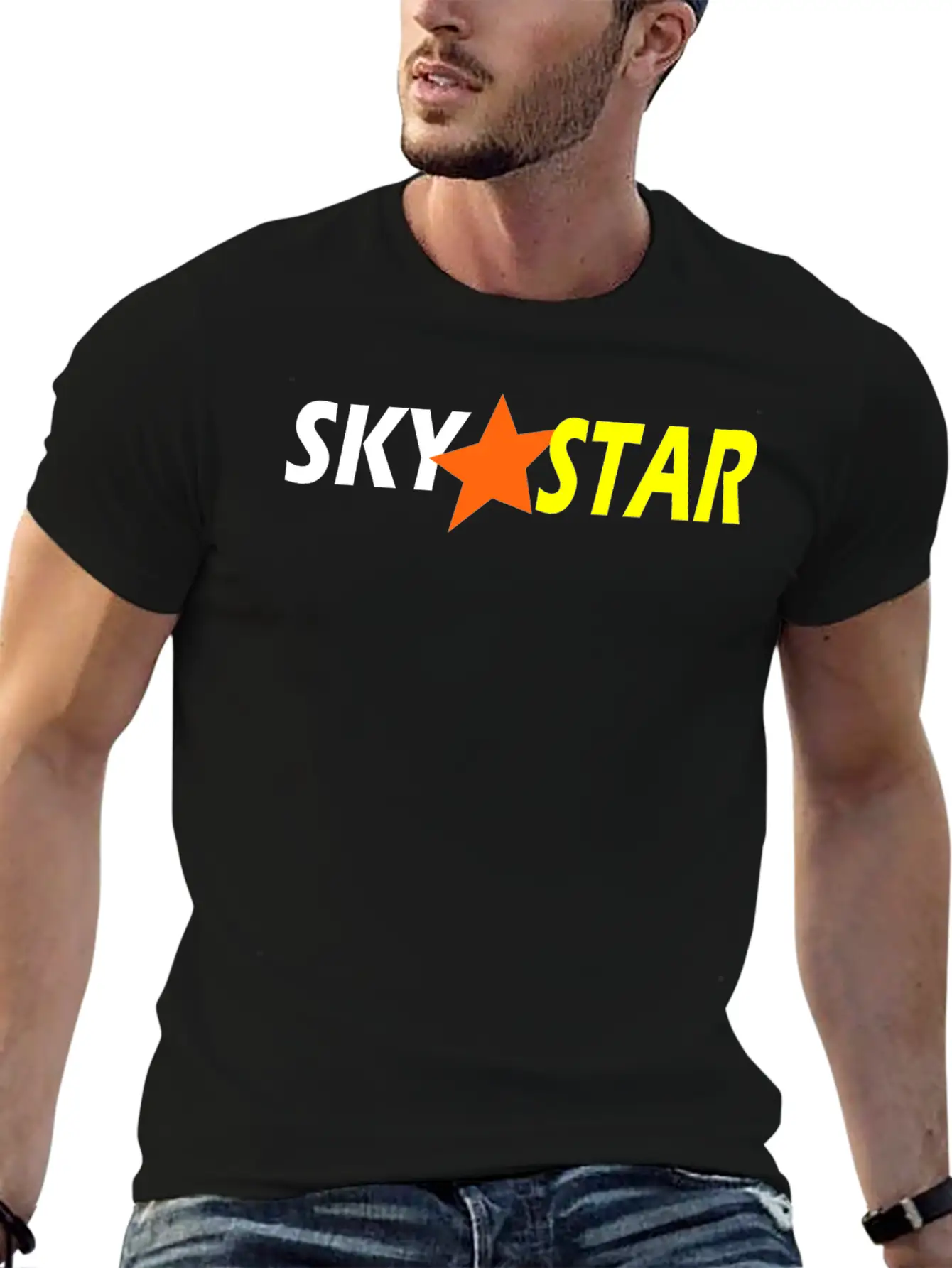Sky Srat Design Unisex Short Sleeve Soft Cotton T-Shirt – Casual Everyday Wear