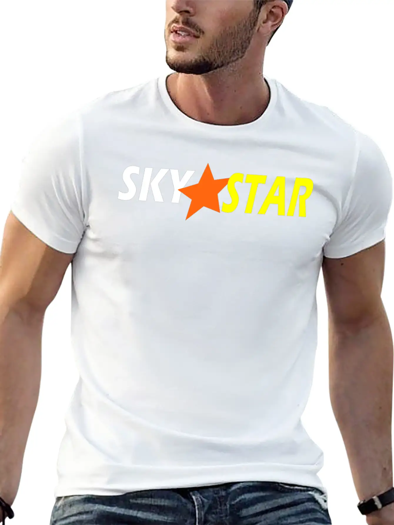 Sky Srat Design Unisex Short Sleeve Soft Cotton T-Shirt – Casual Everyday Wear