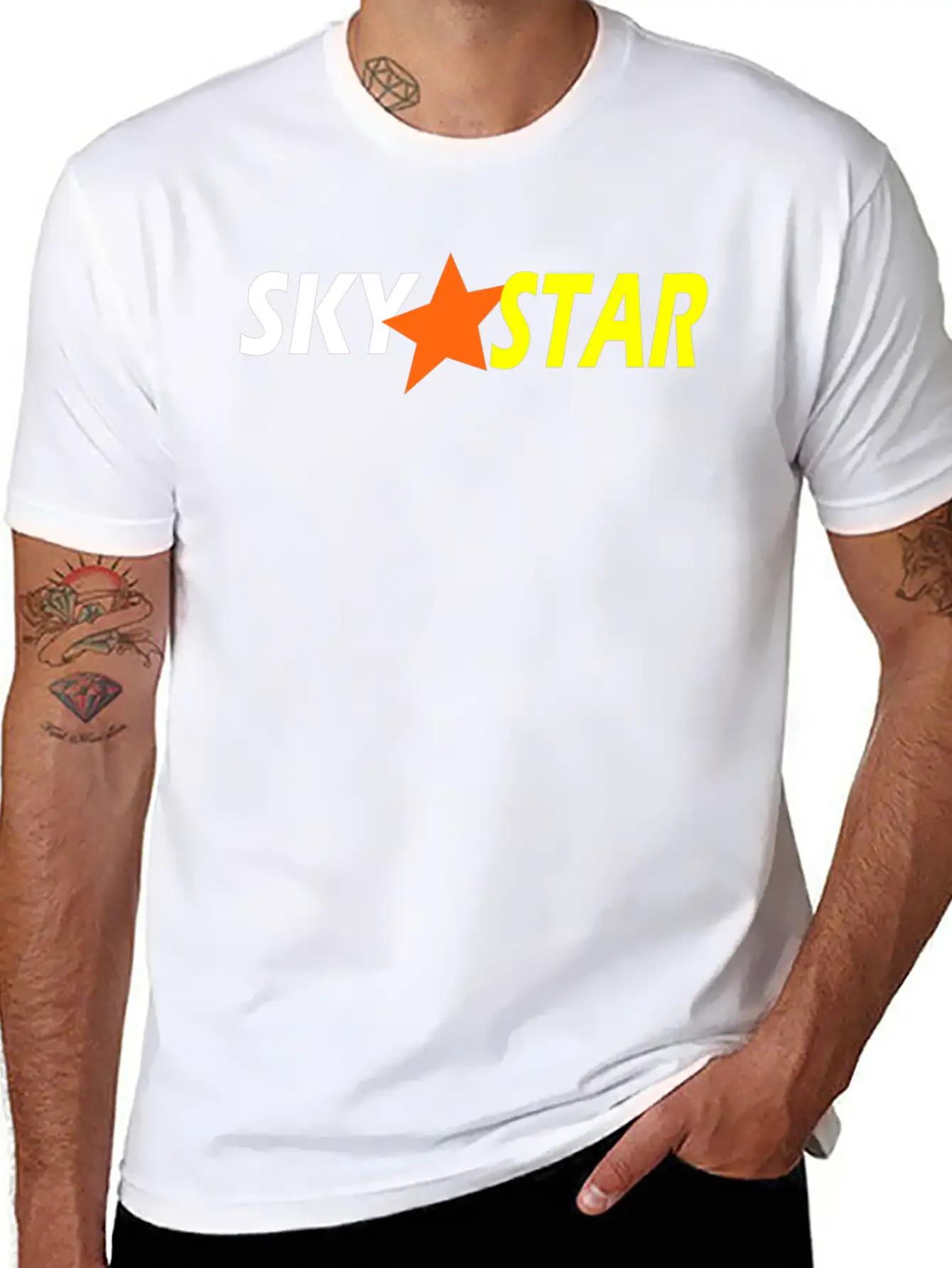 Sky Srat Design Unisex Short Sleeve Soft Cotton T-Shirt – Casual Everyday Wear