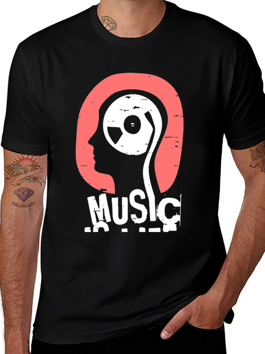 Music is Life T-Shirt - Stylish Graphic Tee