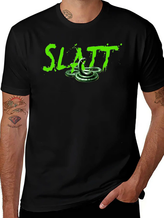 Slatt With Snake Slime Love All The Time Gift Tee Timeless Short Sleeve Tee – Comfy And Minimalist Design