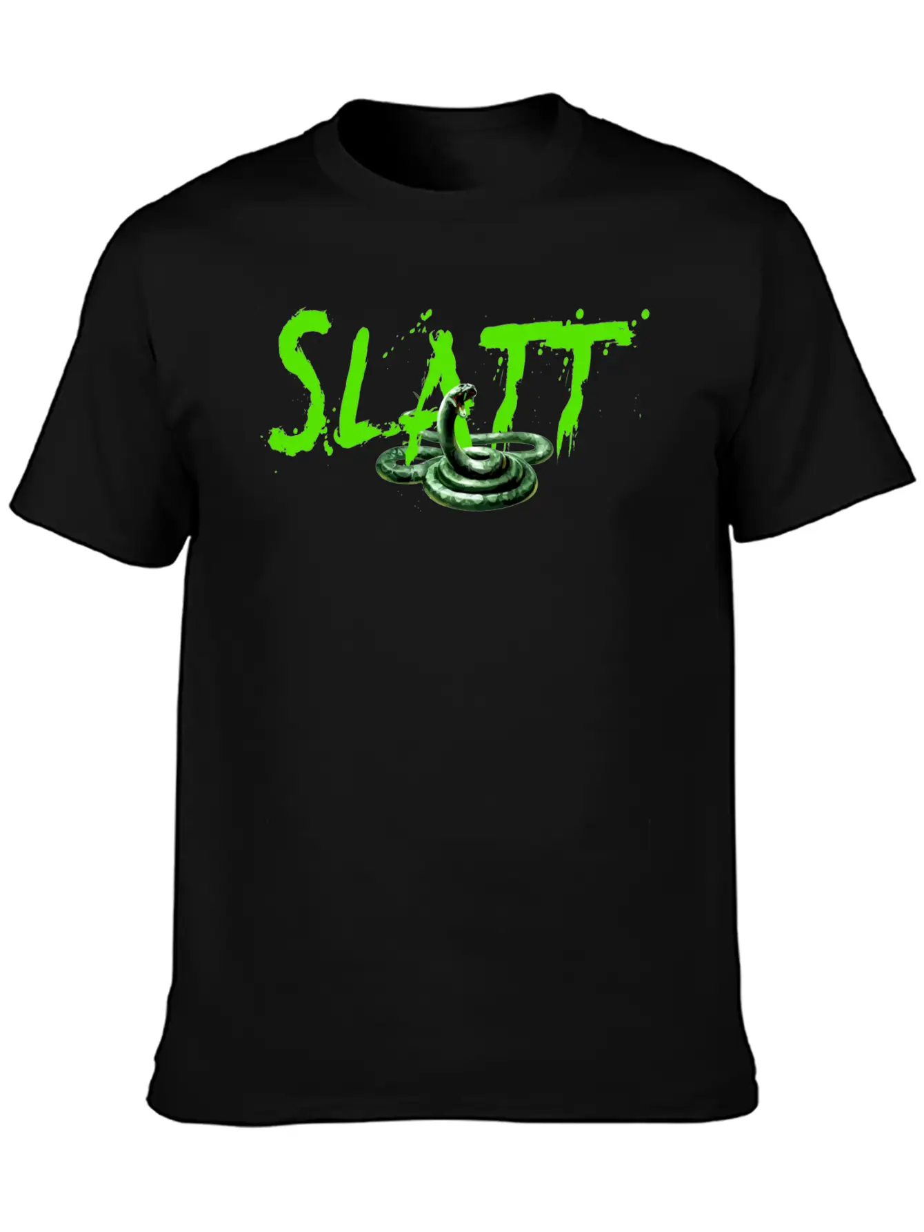 Slatt With Snake Slime Love All The Time Gift Tee Timeless Short Sleeve Tee – Comfy And Minimalist Design