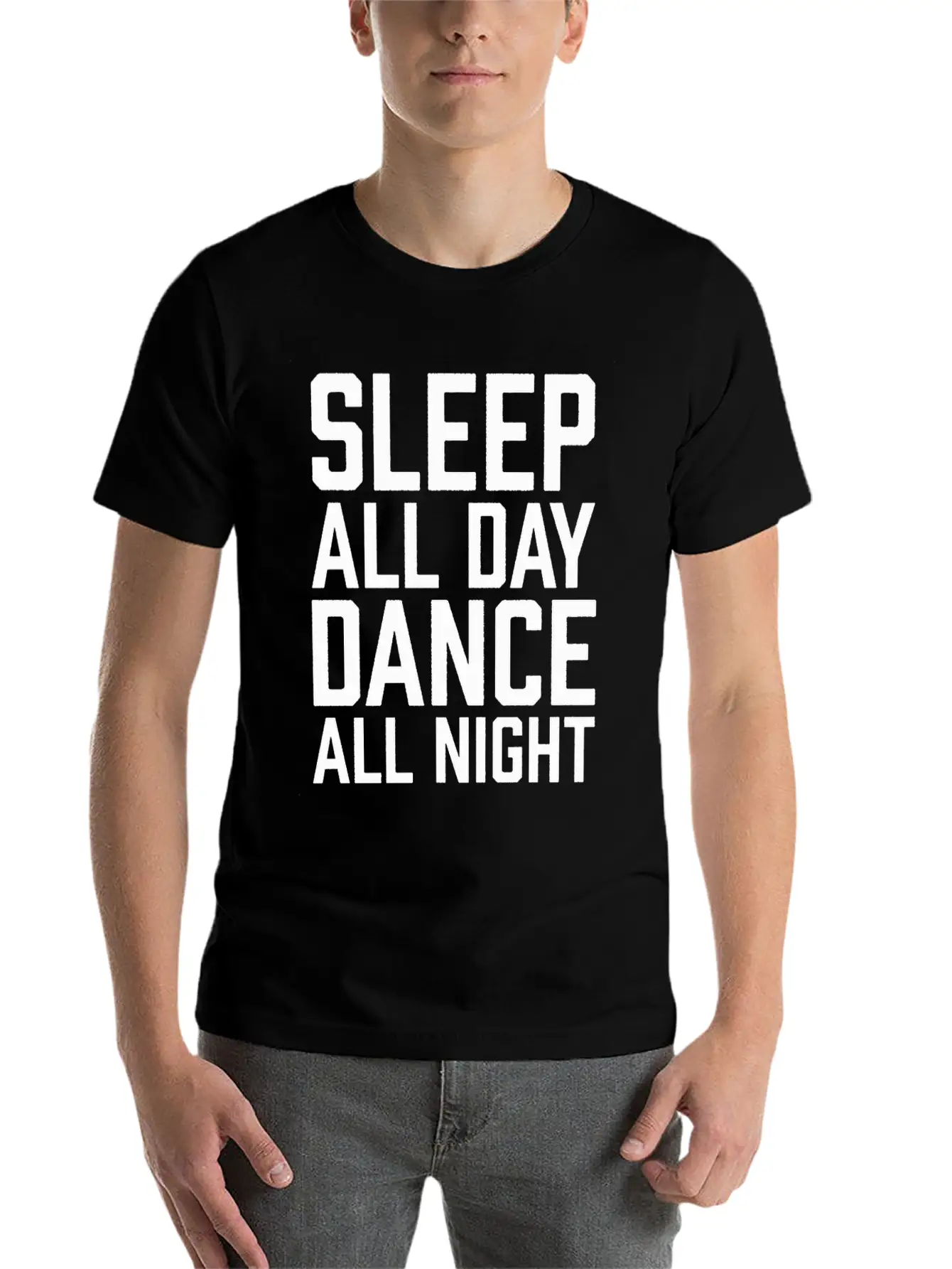 Sleep All Day Dance All Night Comfortable Minimalist Graphic Tee – Summer Style Essential