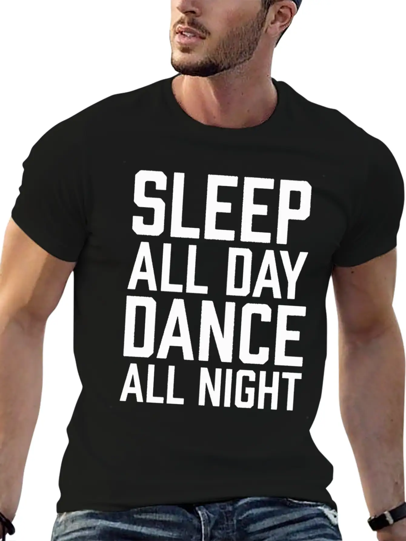 Sleep All Day Dance All Night Comfortable Minimalist Graphic Tee – Summer Style Essential