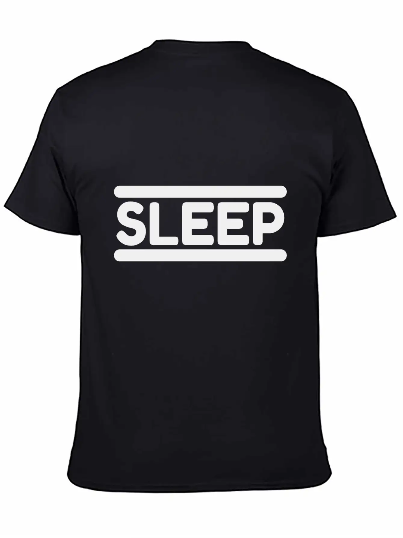 Sleep - Black Unisex Short Sleeve Soft Cotton T-Shirt – Casual Everyday Wear