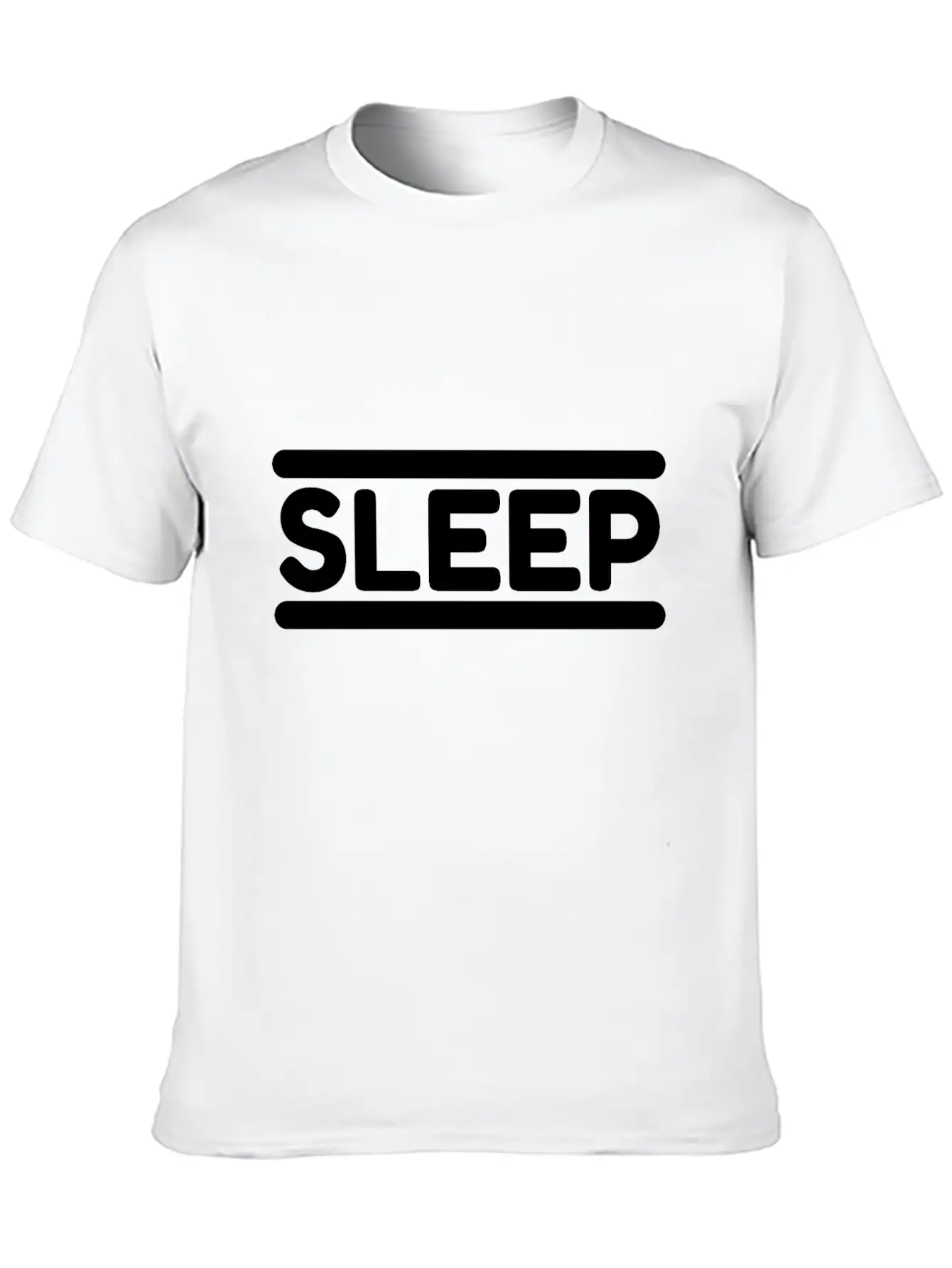 Sleep - Black Unisex Short Sleeve Soft Cotton T-Shirt – Casual Everyday Wear
