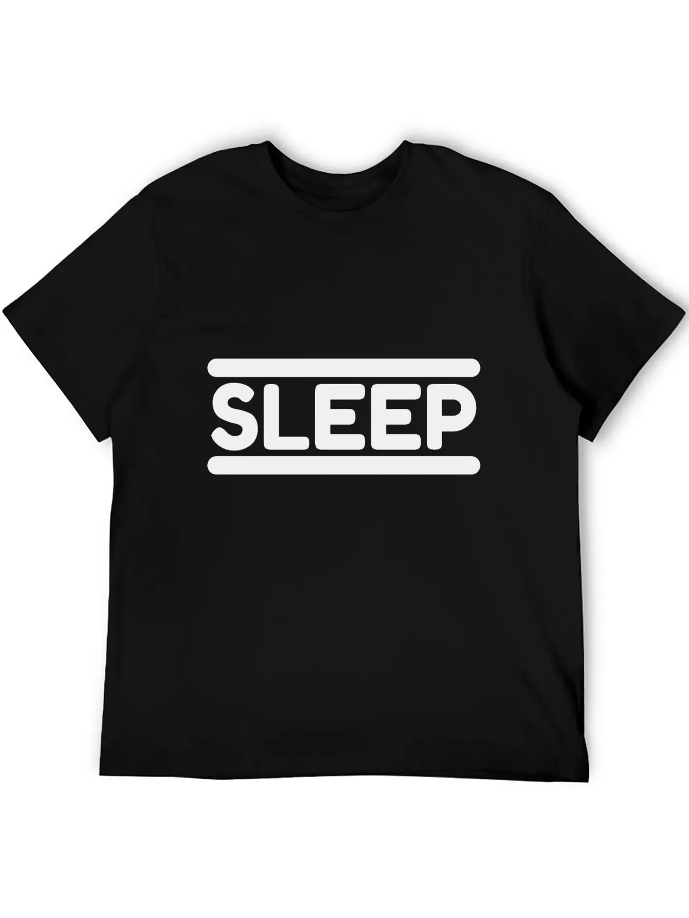 Sleep - Black Unisex Short Sleeve Soft Cotton T-Shirt – Casual Everyday Wear