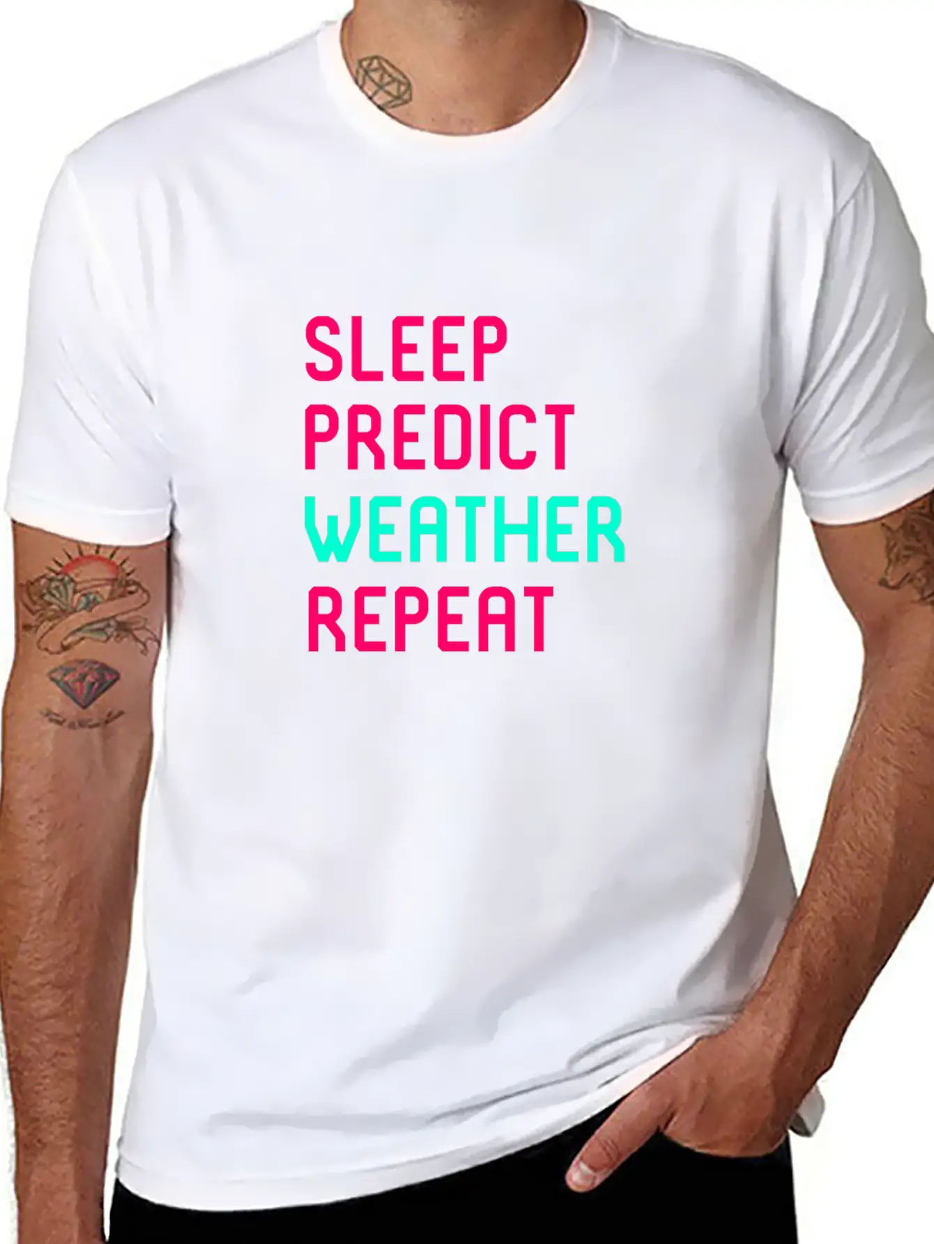 Sleep Predict Repeat Meteorologist Basic Graphic T-Shirt – Daily Comfort In Soft Cotton