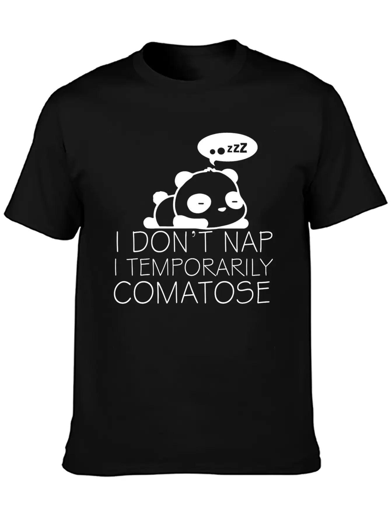 Sleeping Panda Stylish Everyday T-Shirt – Unisex Basic Cotton Tee