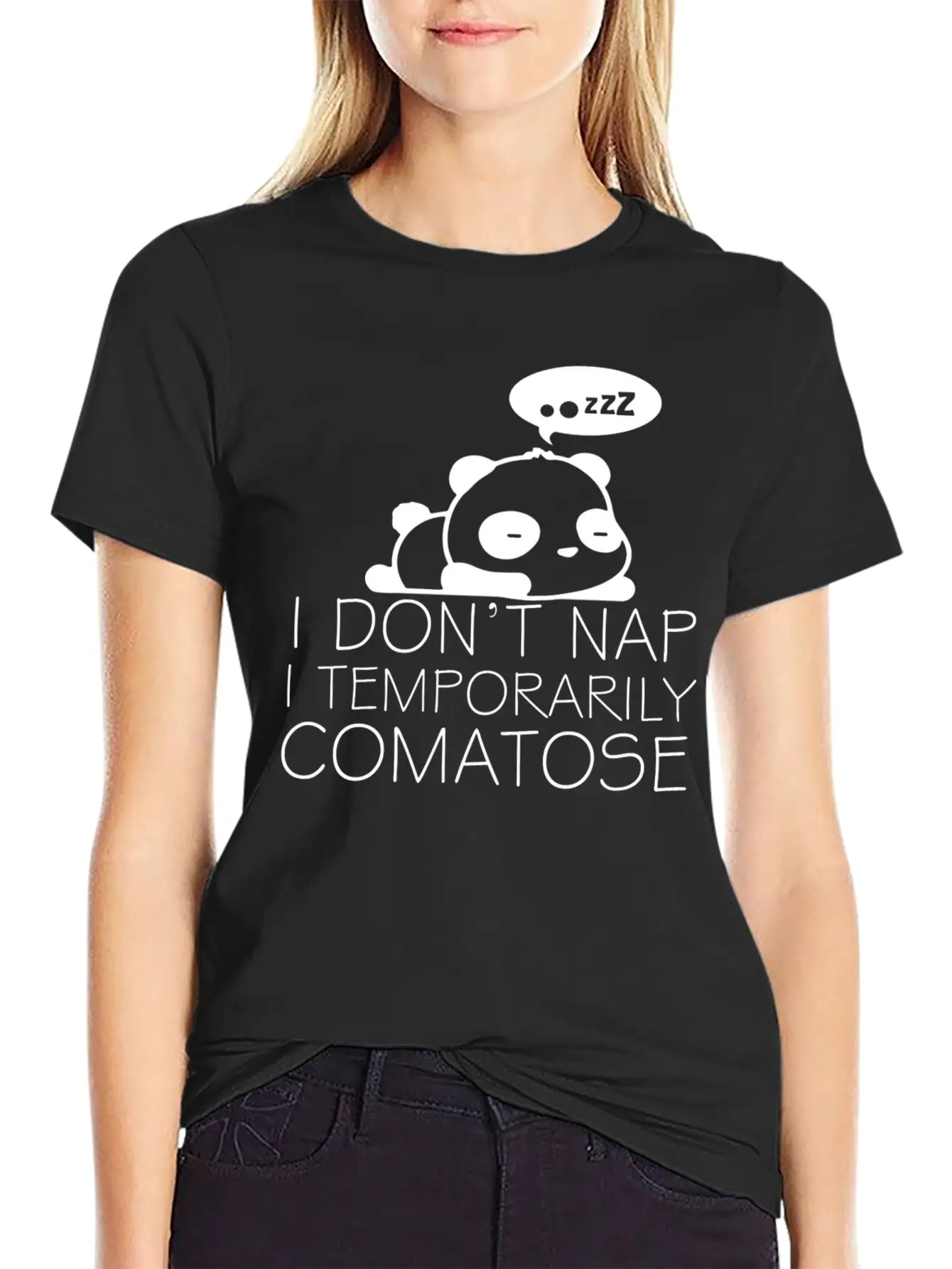 Sleeping Panda Stylish Everyday T-Shirt – Unisex Basic Cotton Tee