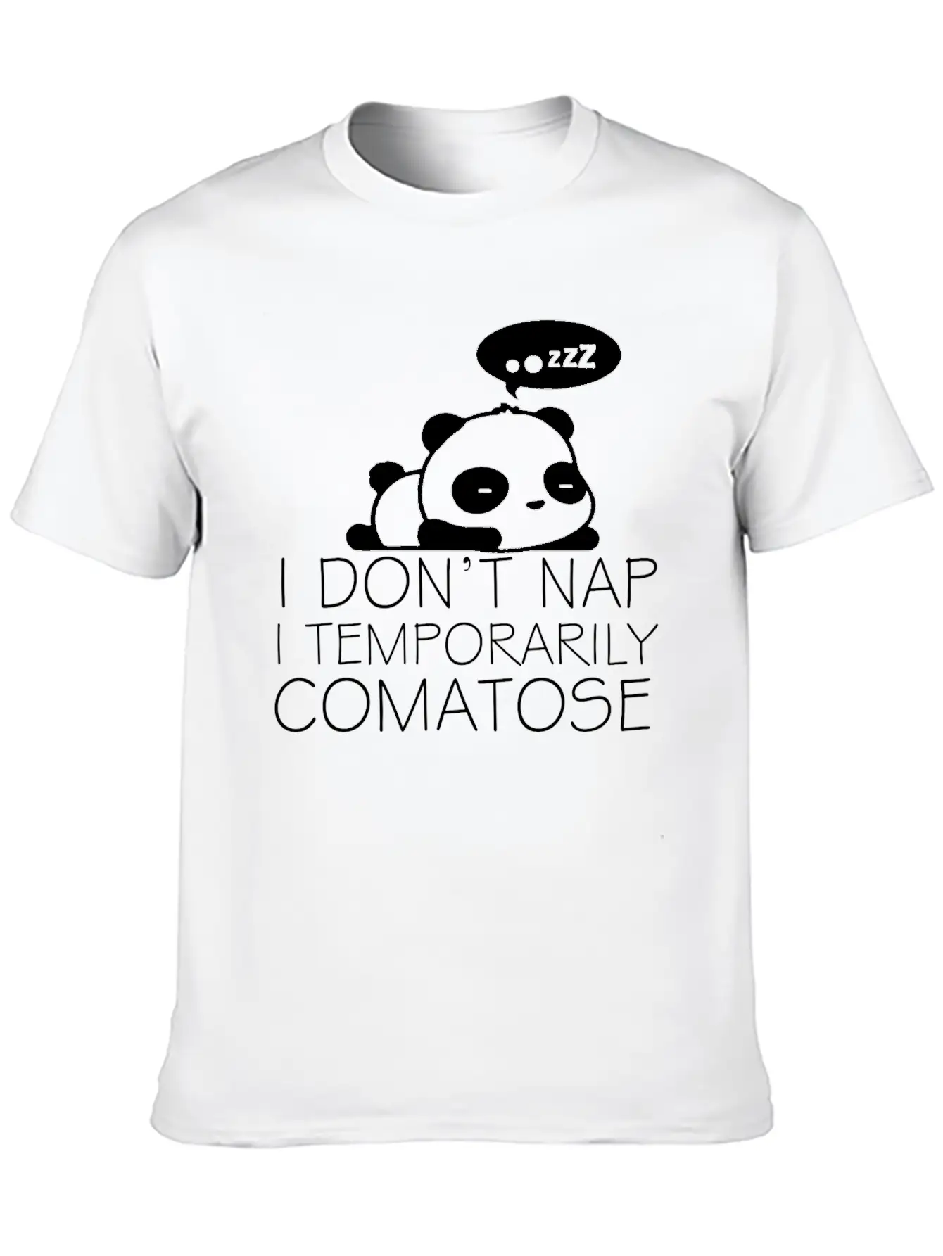 Sleeping Panda Stylish Everyday T-Shirt – Unisex Basic Cotton Tee