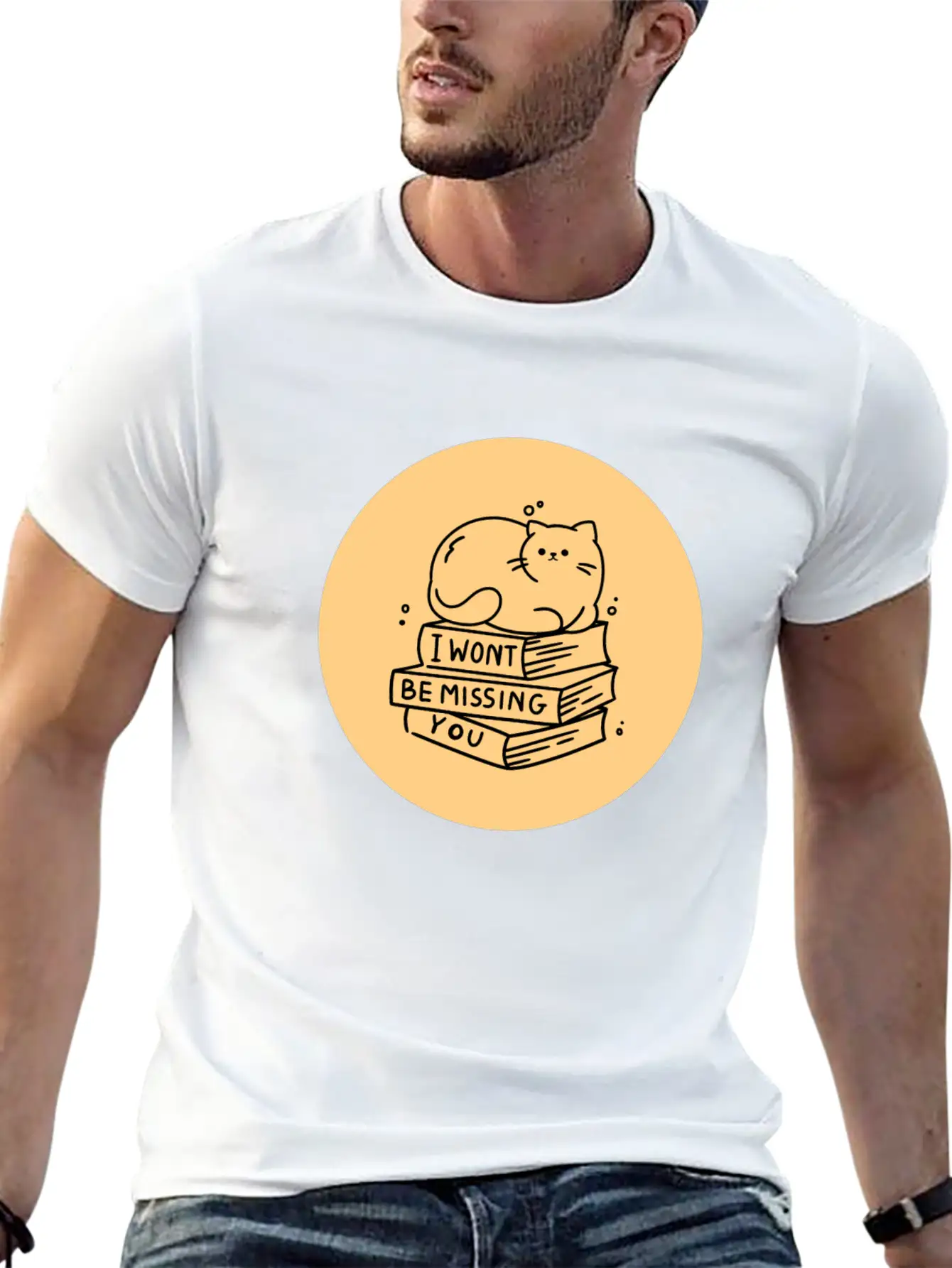 Sleepy Paw Cat Minimal T-shirts Stylish Everyday T-Shirt – Unisex Basic Cotton Tee